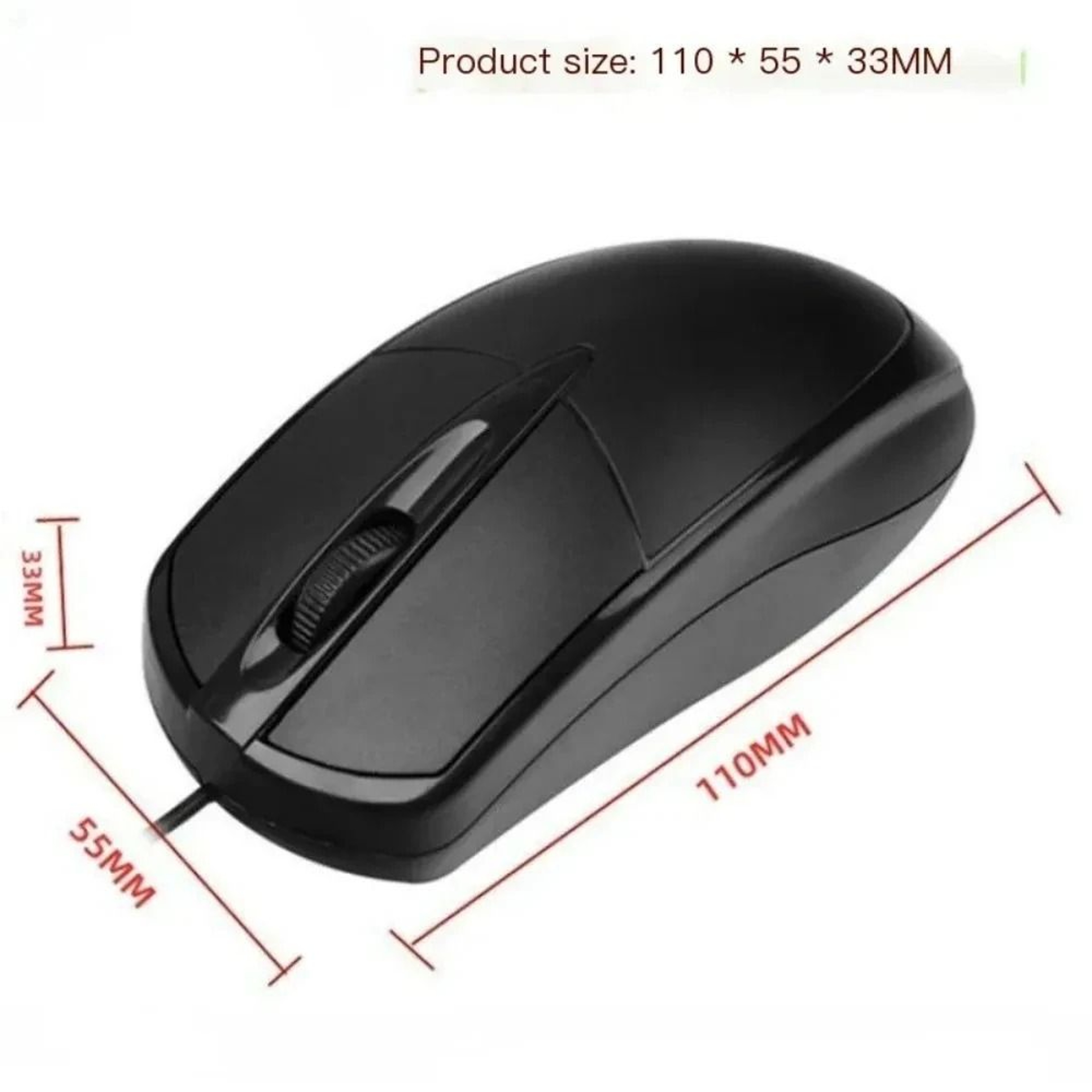 Ergonomic USB Optical Wired Computer Mouse 5