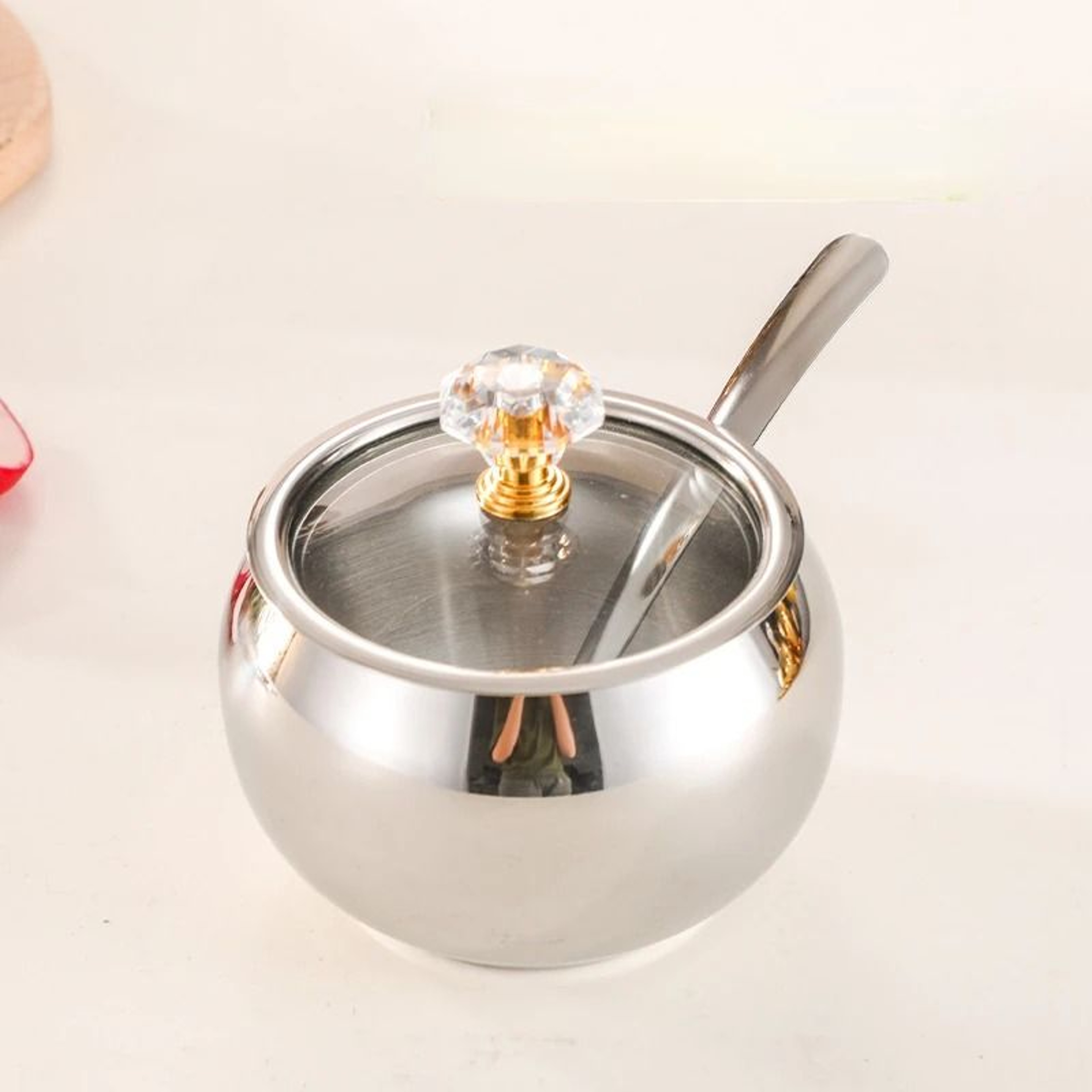 Gold  Silver Stainless Steel Luxury Condiment Set 8