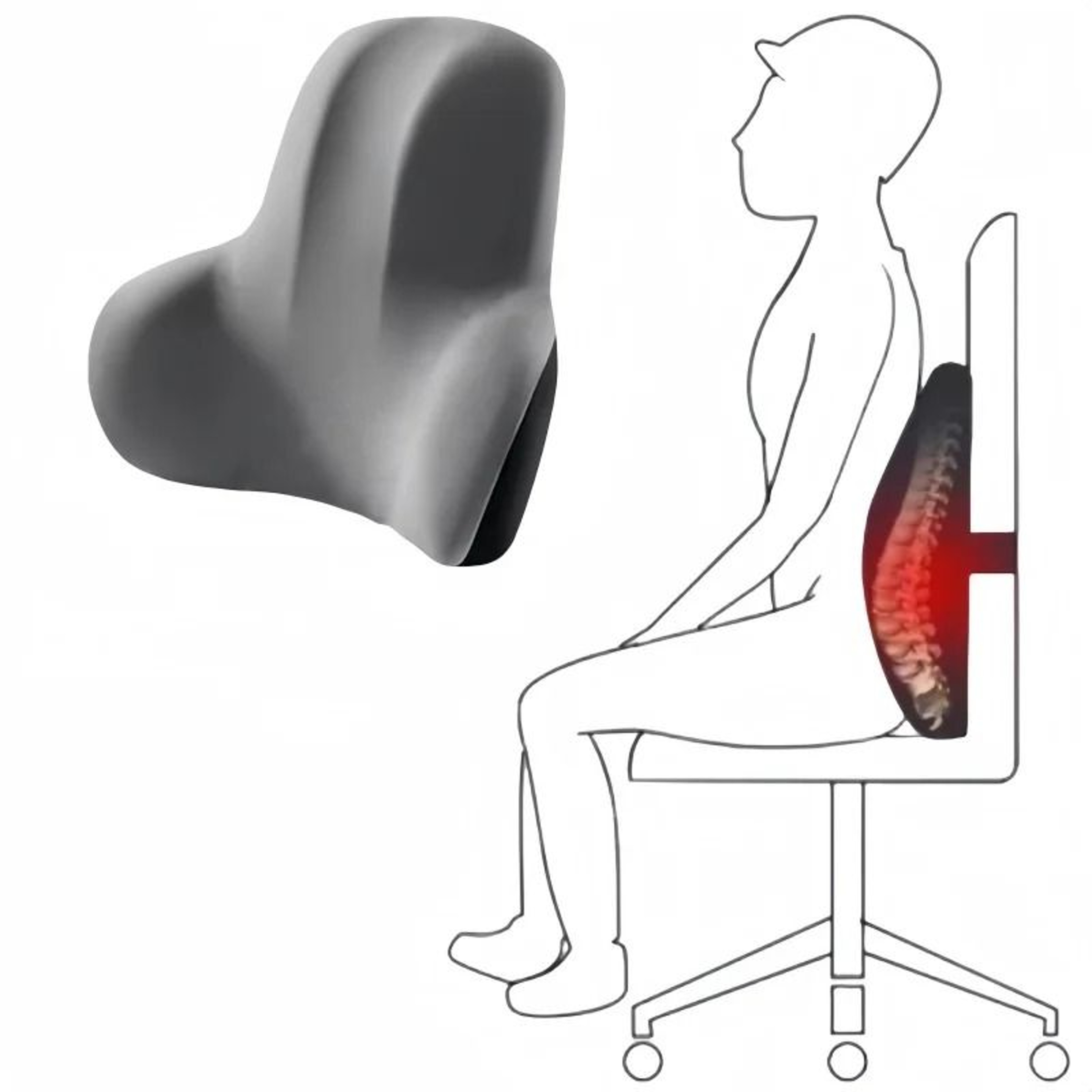 MultiFunctional Memory Foam Lumbar  Postpartum Support Cushion 5