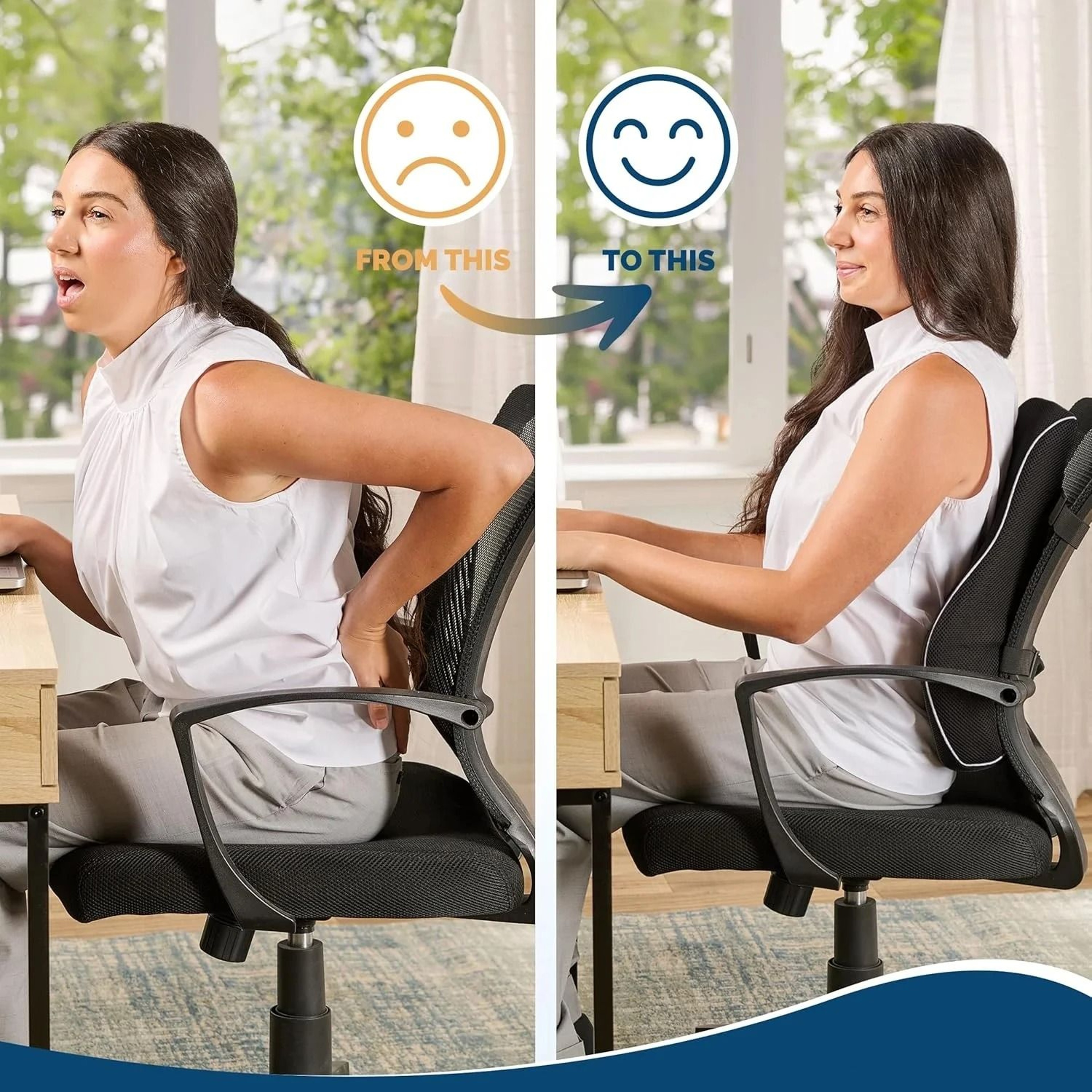 HighDefinition Memory Foam Lumbar Support Cushion 2