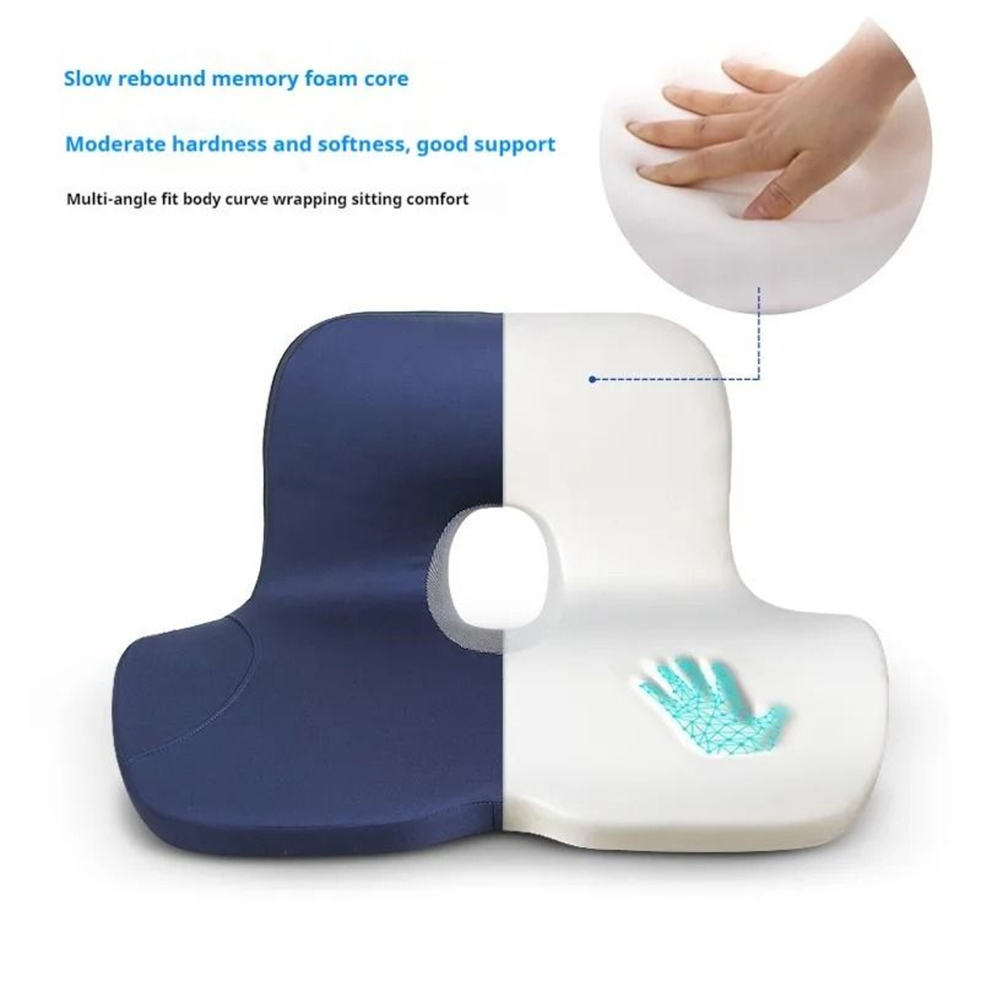 Integrated LShaped Orthopedic Seat  Lumbar Cushion 1