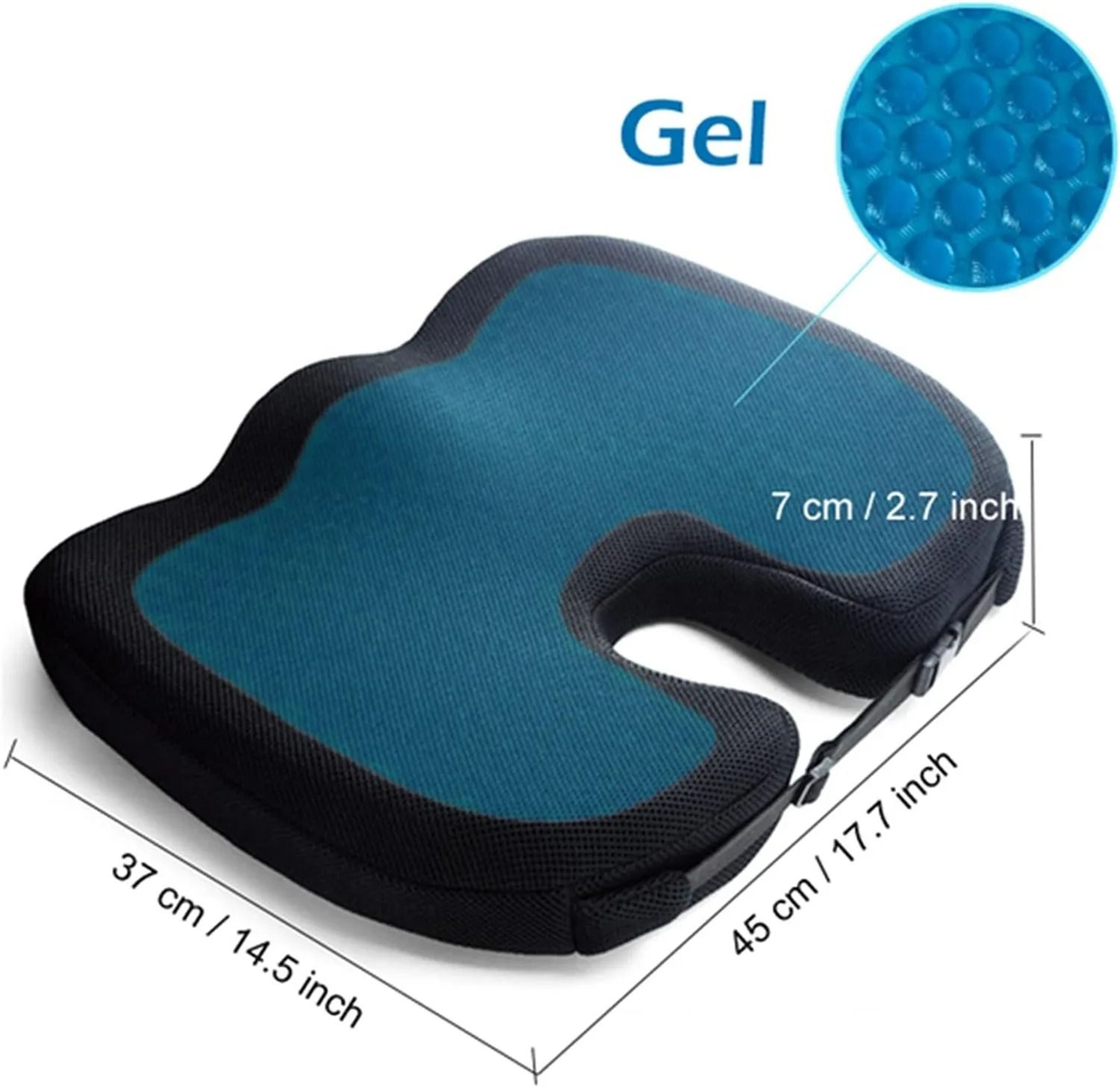 Orthopedic GelMemory Foam UShaped Seat Cushion 6