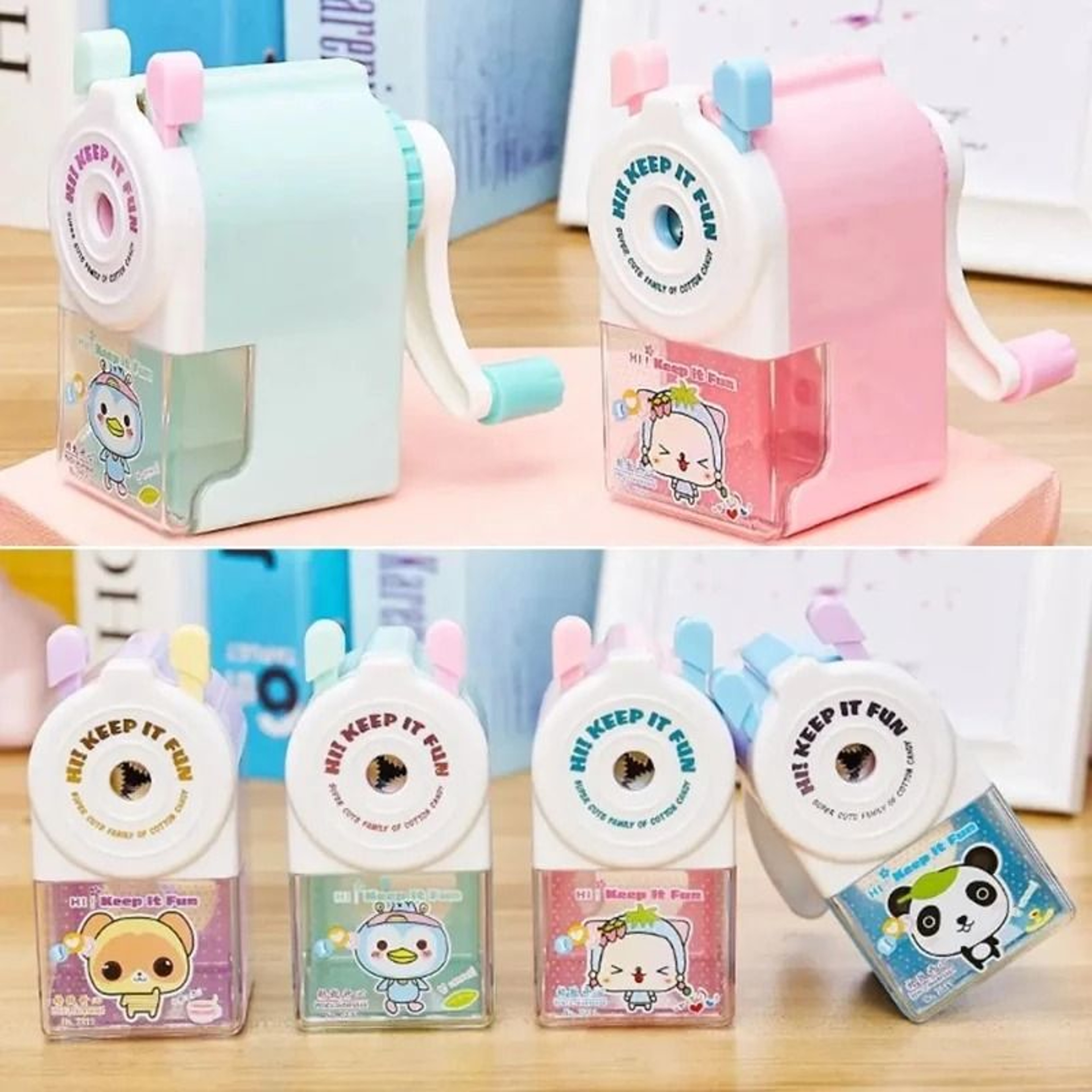 HighTorque Cute Cartoon HandCranked Mechanical Pencil Sharpener 1