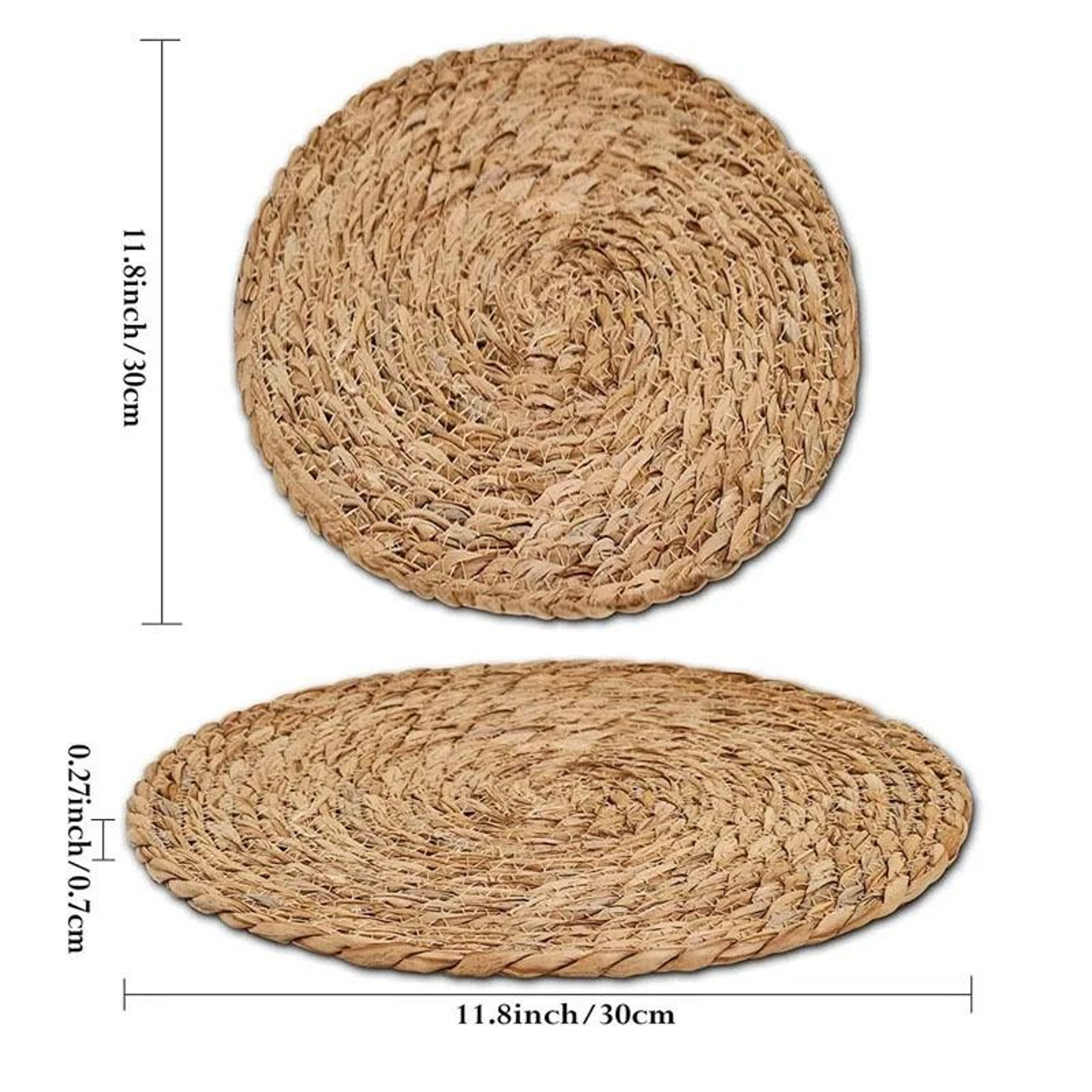 Handwoven Natural Rattan Placemats And HeatInsulation Pot Mats 2