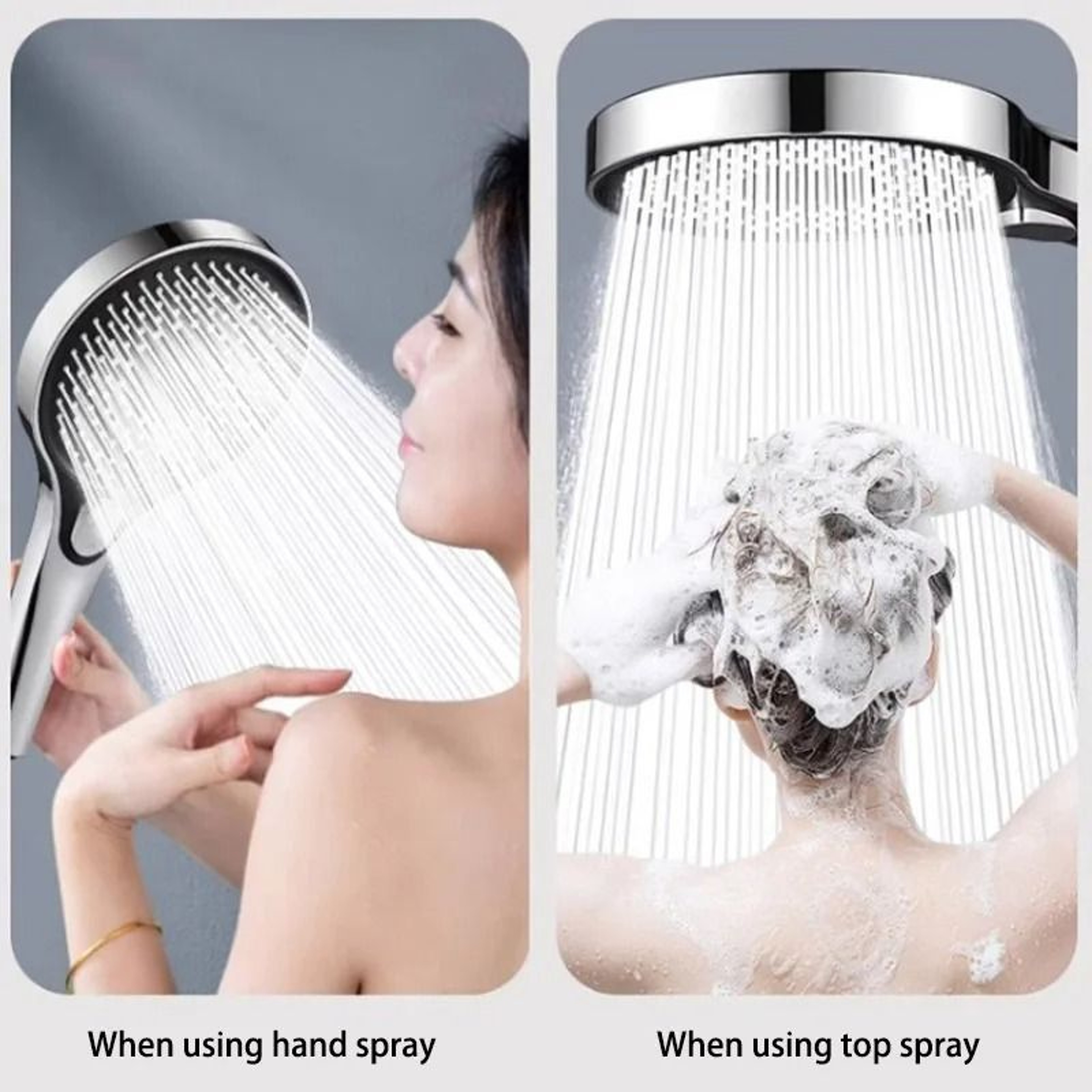 ThreeSpeed Pressurized Shower Combo  ExtraLarge Panel HighFlow Bathroom Head 2