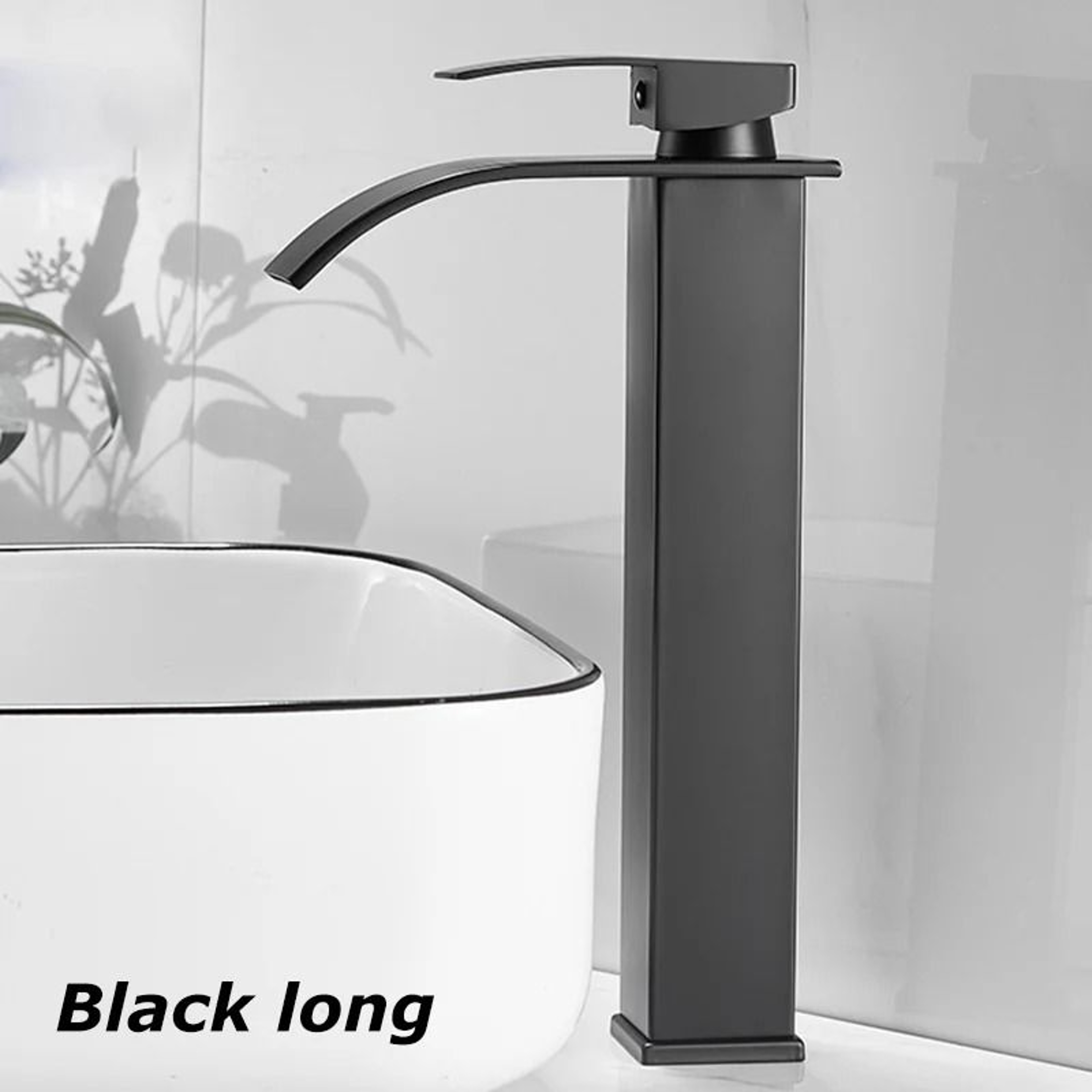 Luxury Waterfall Basin Mixer  Hot  Cold DualControl Square Waterfall Faucet 7