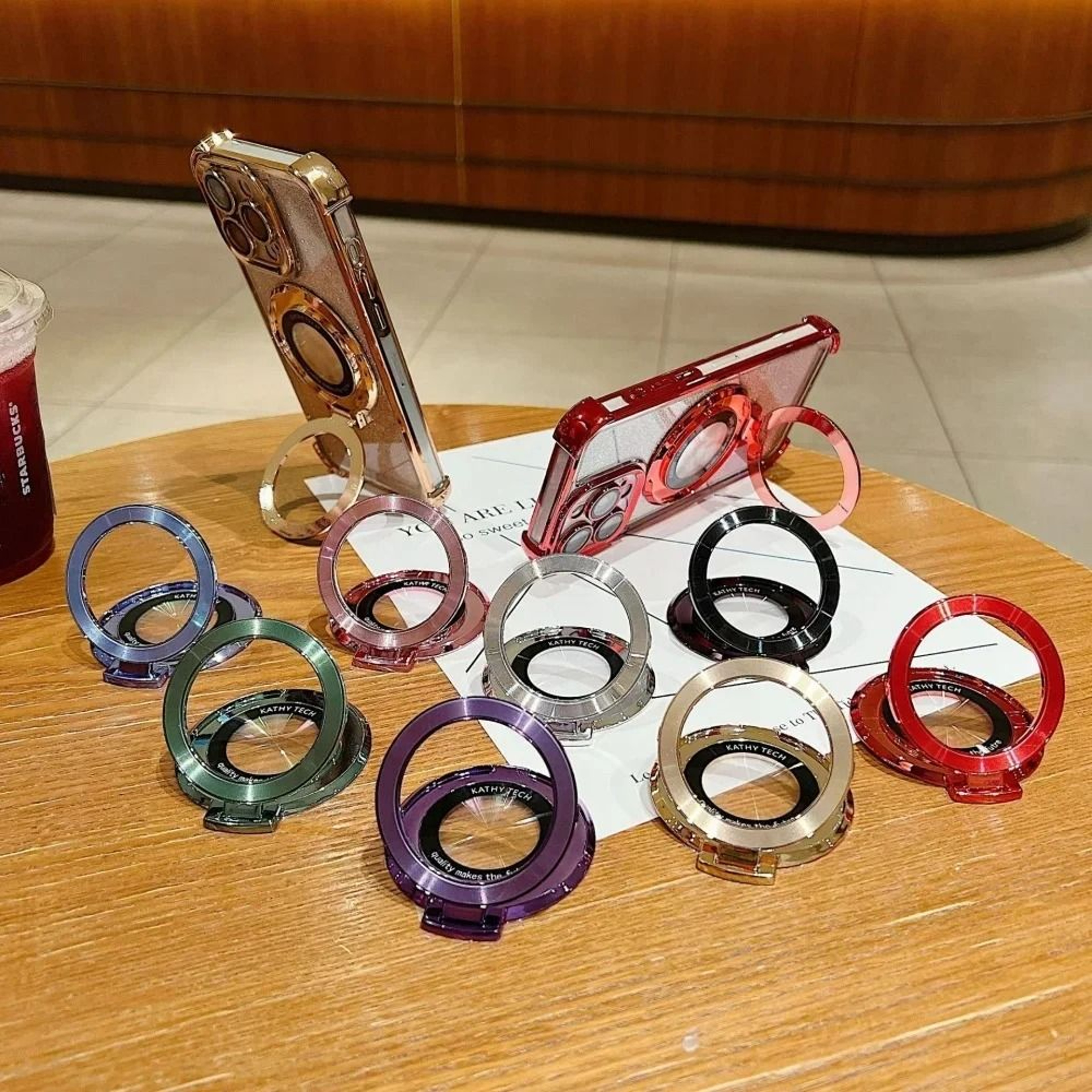 Gradient Magsafe Luxury Ring Holder  Magnetic Kickstand  Grip For IPhone 1116 Series 3
