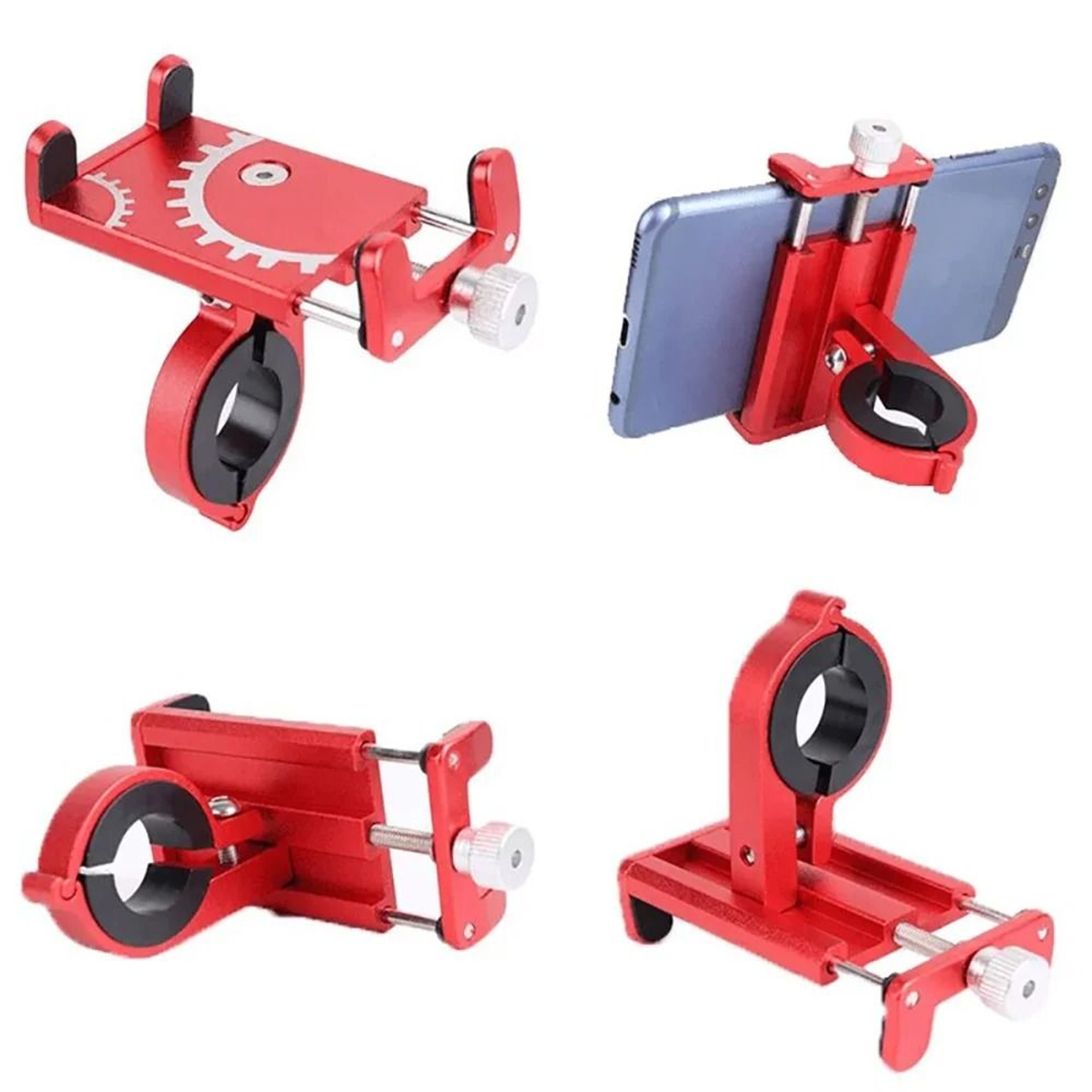 HeavyDuty Aluminum Alloy Bicycle  Motorcycle Universal Phone Mount 5