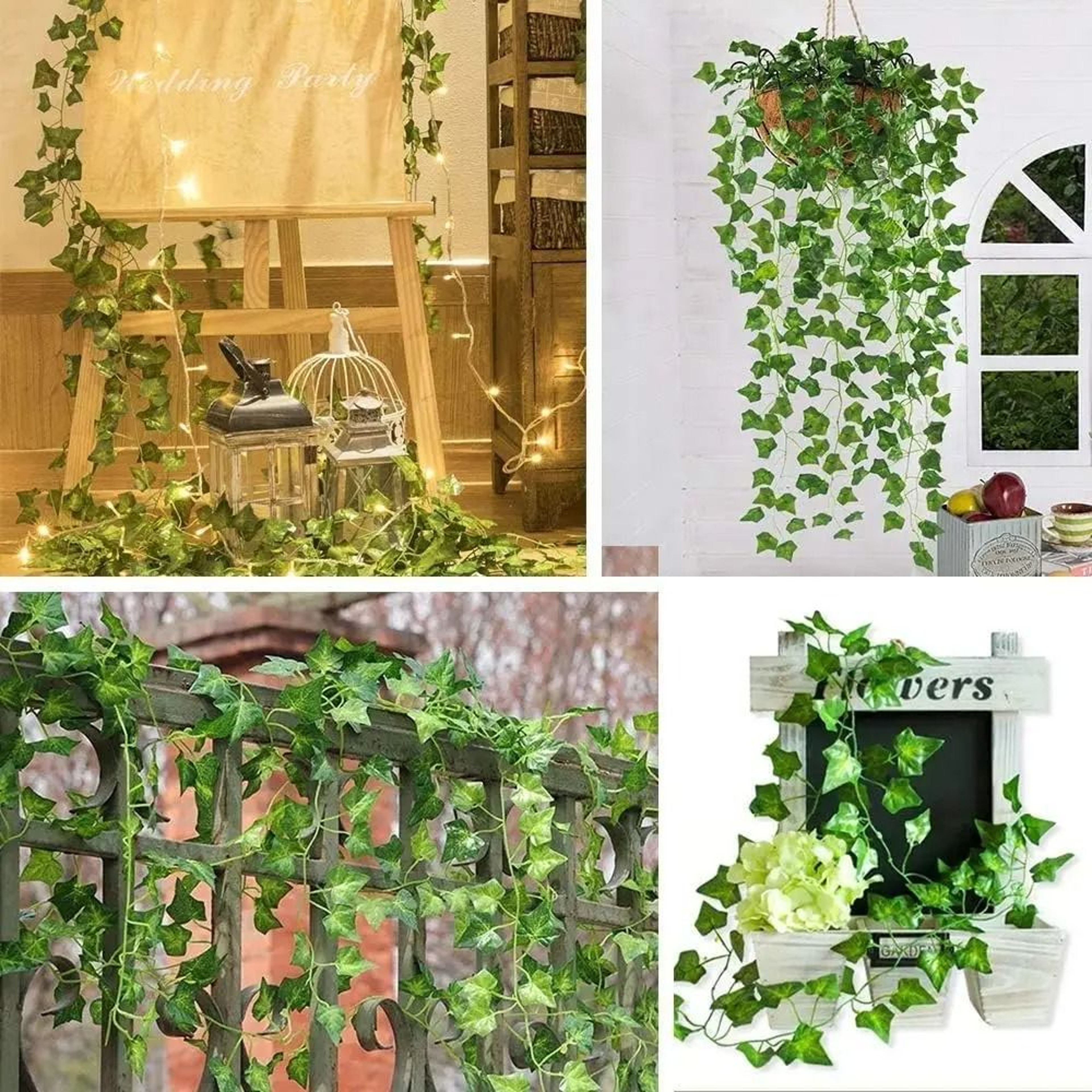 Silk Artificial Ivy Leaf Garland  Lush Wall Hanging Vine  DIY Garden Decor 3