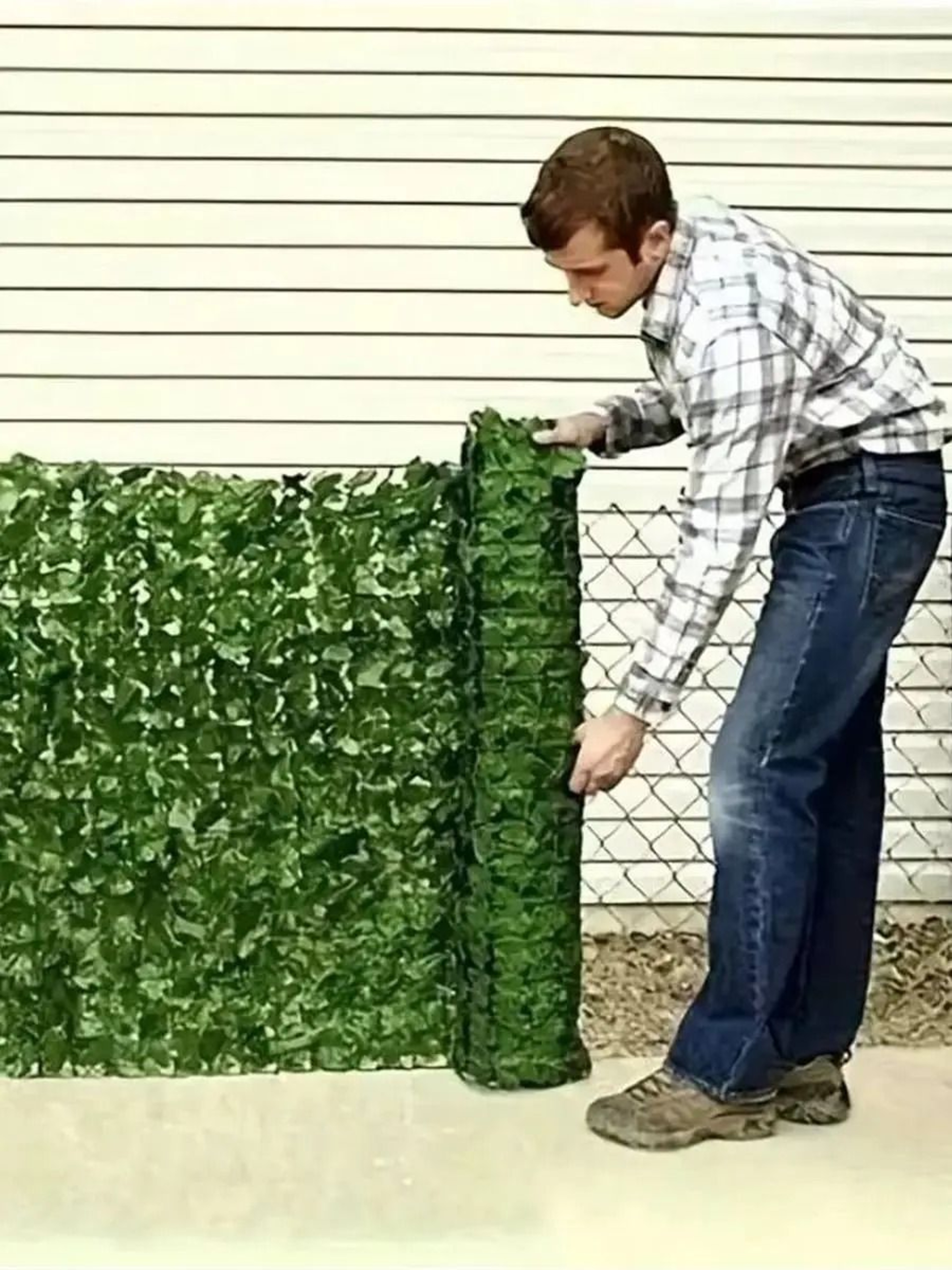 Artificial Ivy Privacy Fence Screen  UVResistant Greenery Wall  Outdoor Shield 6