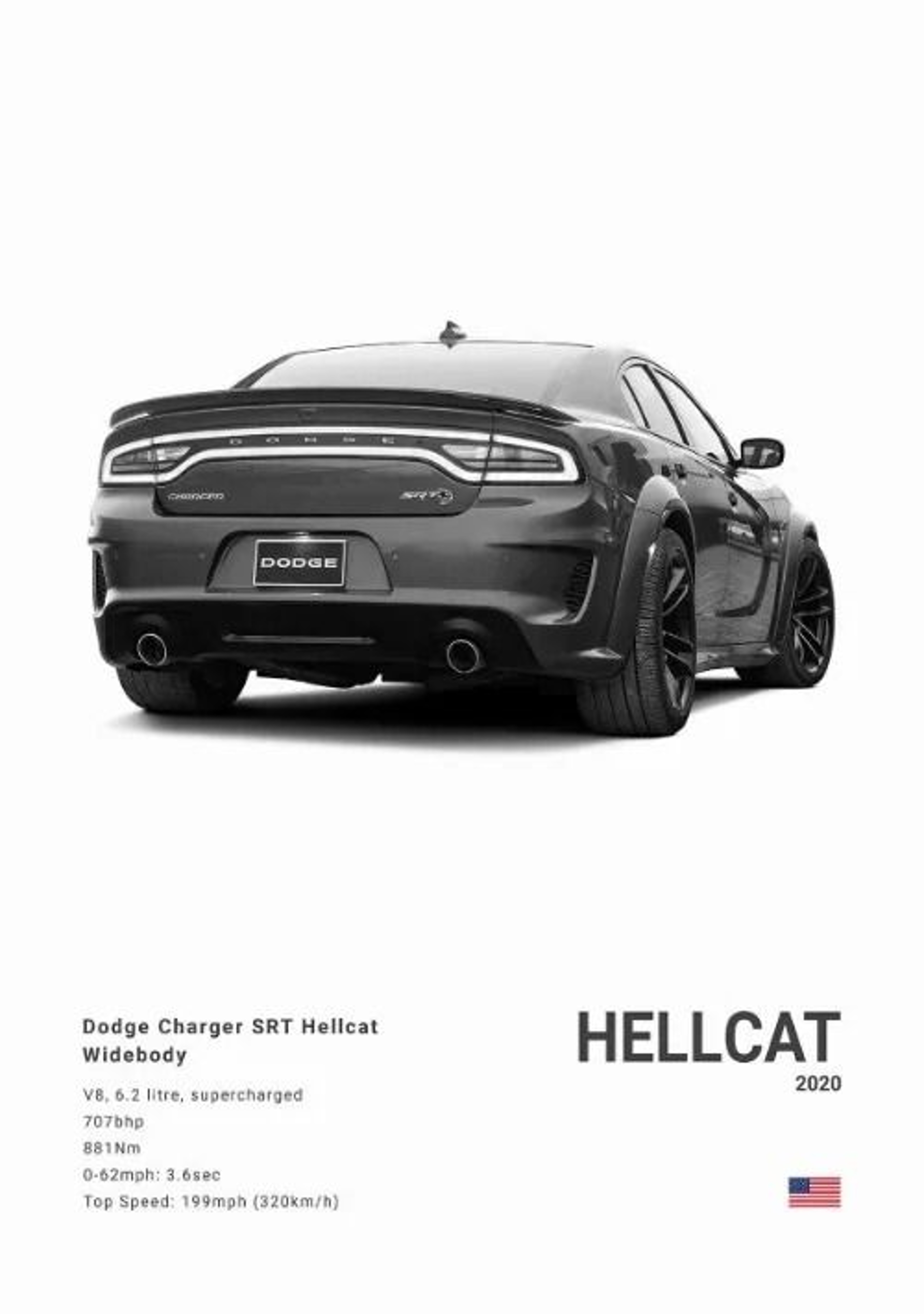 Dodge Challenger SRT Hellcat Redeye Canvas Poster  HighPerformance Muscle Car Photography For Moder 8
