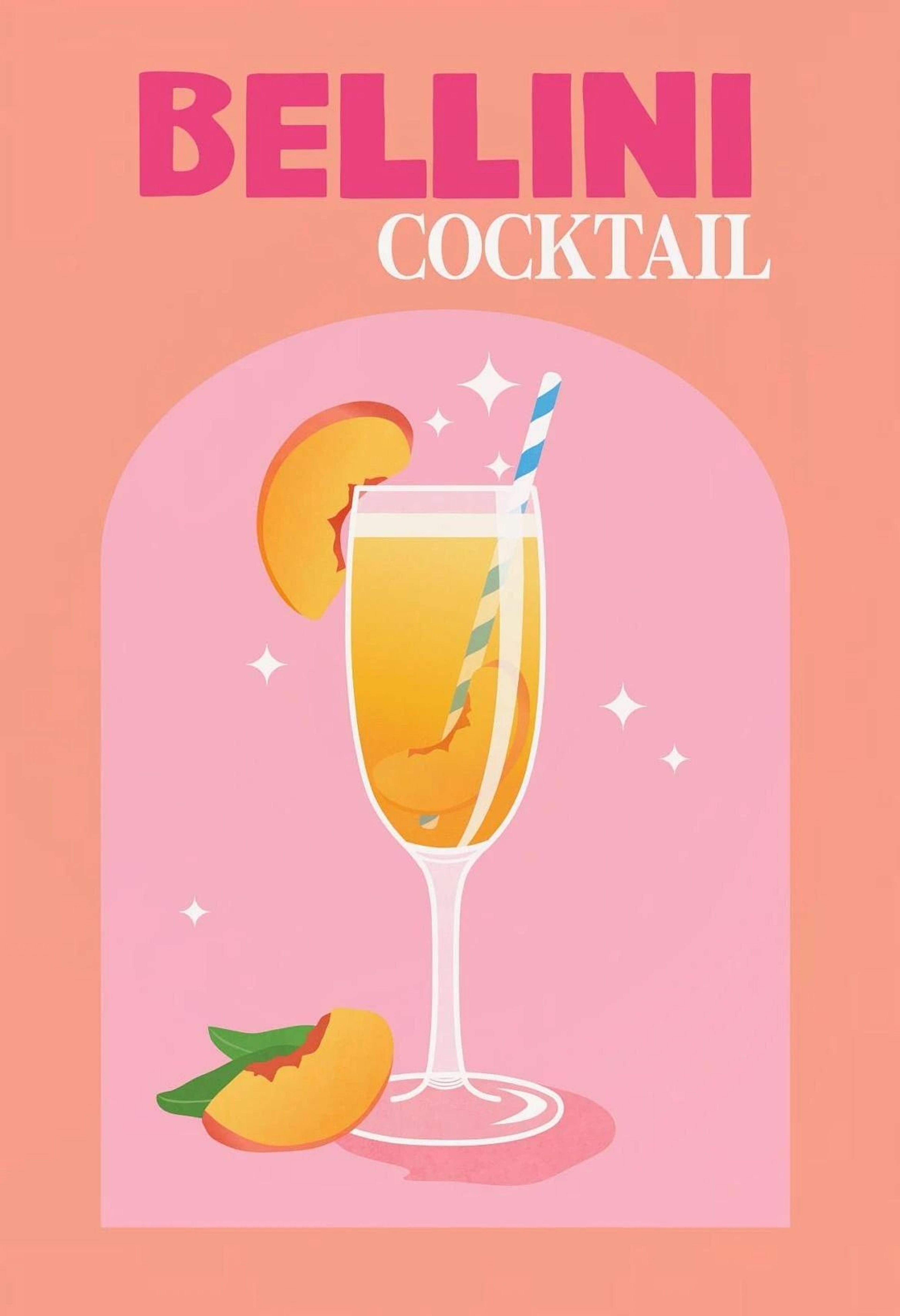 Colorful Simplicity Cocktail Posters  Trendy Drink Prints  Whiskey Bar Cart Canvas Art For Modern H 6