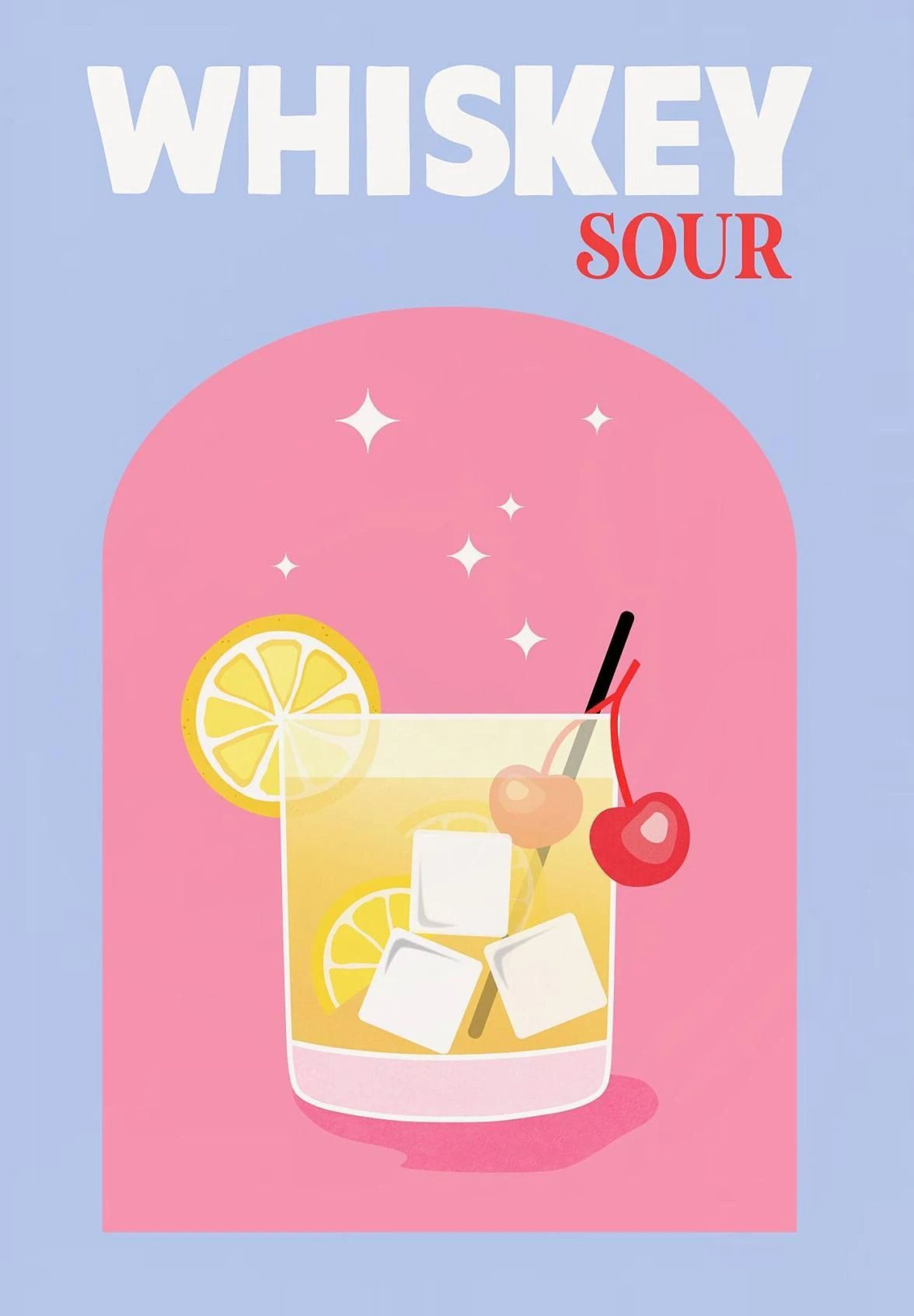 Colorful Simplicity Cocktail Posters  Trendy Drink Prints  Whiskey Bar Cart Canvas Art For Modern H 7