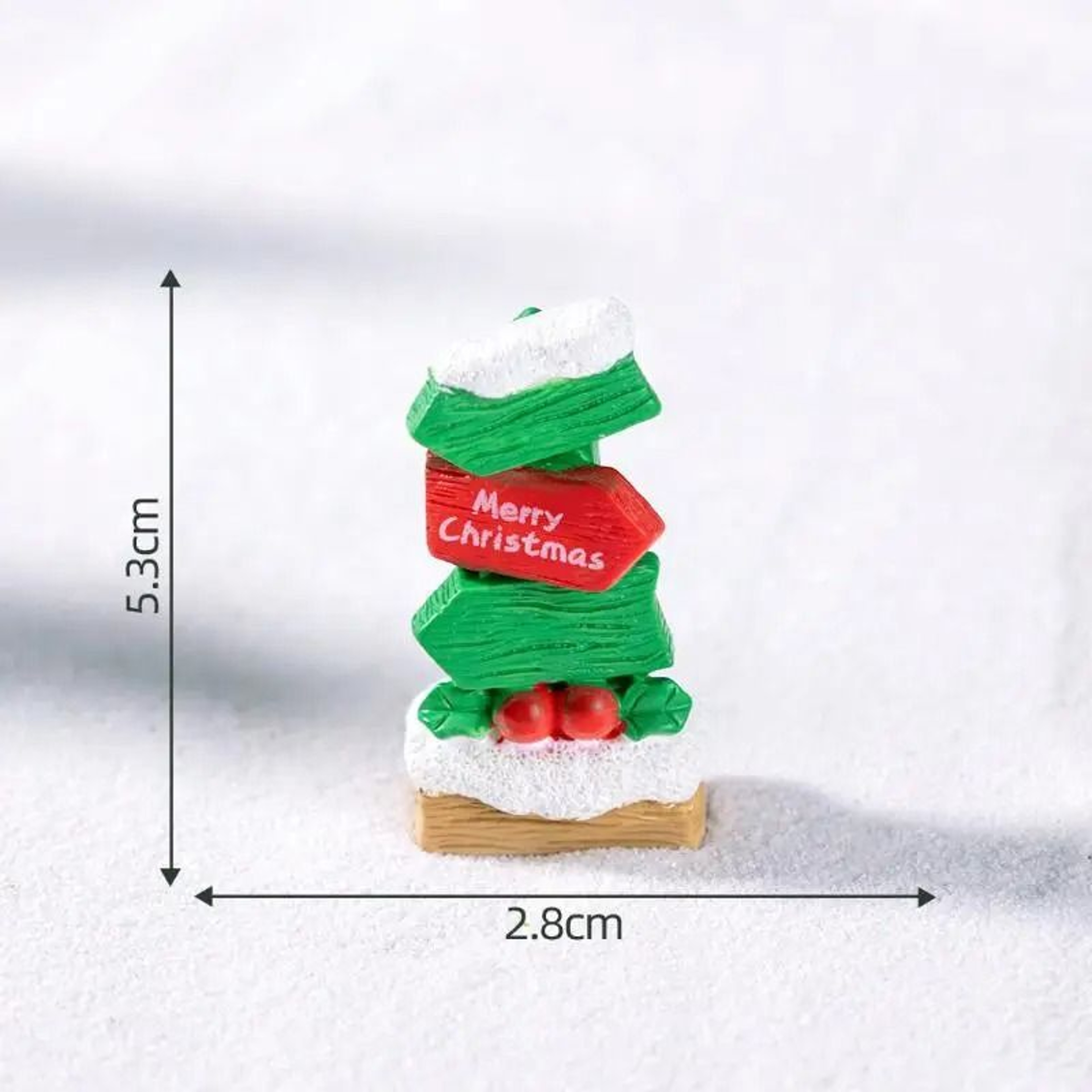 Resin Miniature Road Signs  Realistic DIY Fairy Garden Ornaments  MicroLandscape Christmas Dollhous 10