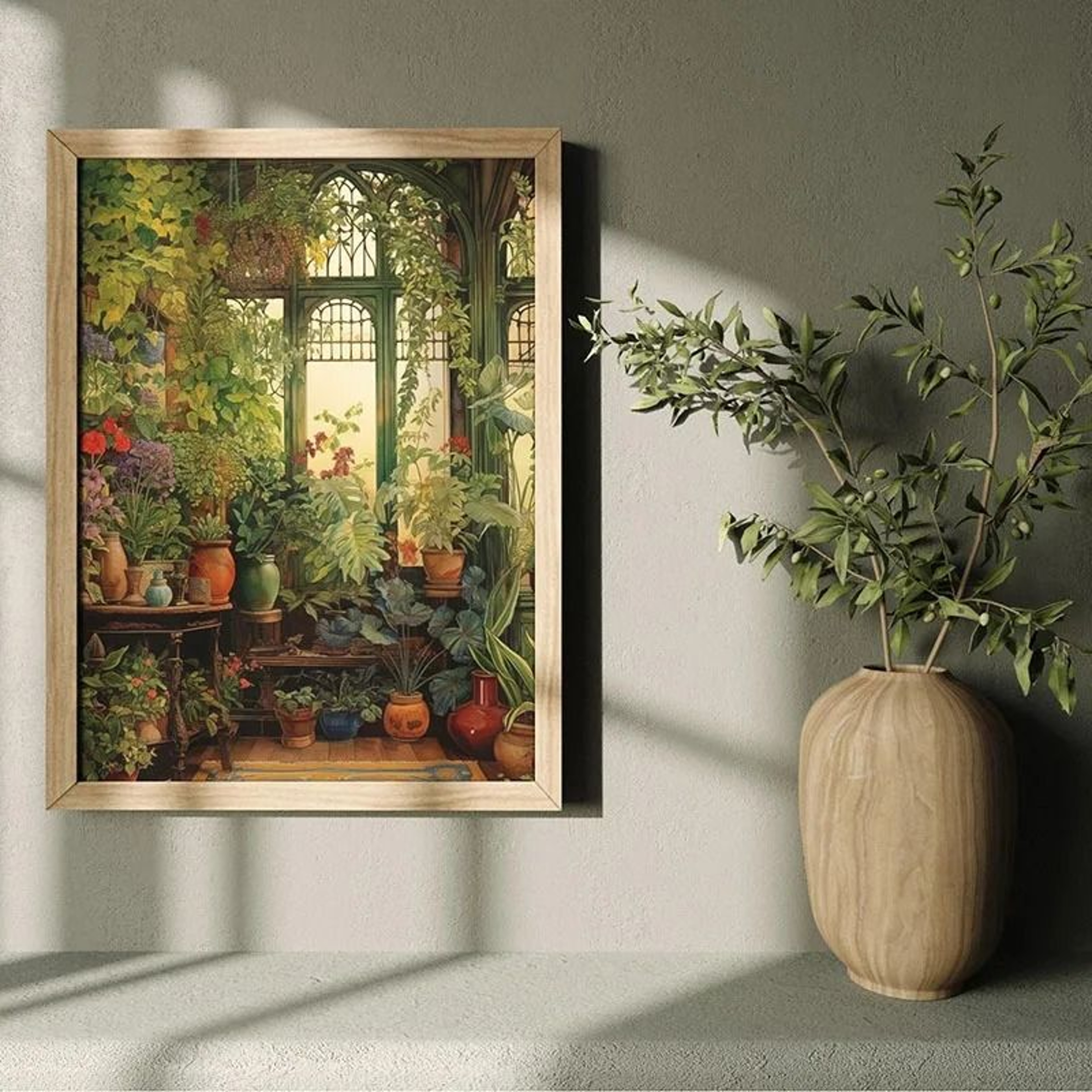 Green Botanical Leaves Canvas Art  Calming NatureInspired Prints For Modern Interiors 3