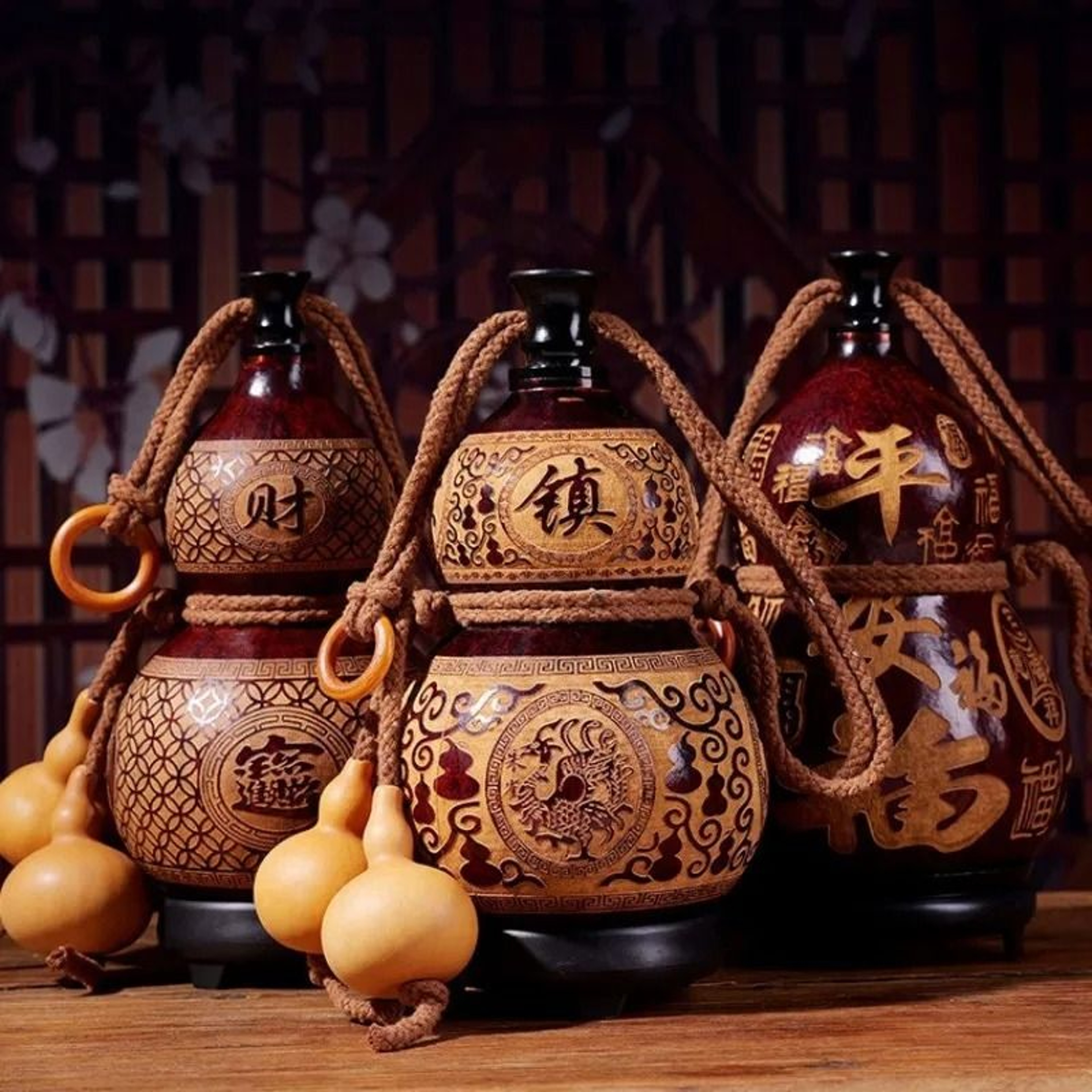 Natural Dried Wine Gourd  Outdoor Portable Vessel  Handcrafted Creative Gift For Whiskey And Tradit 6