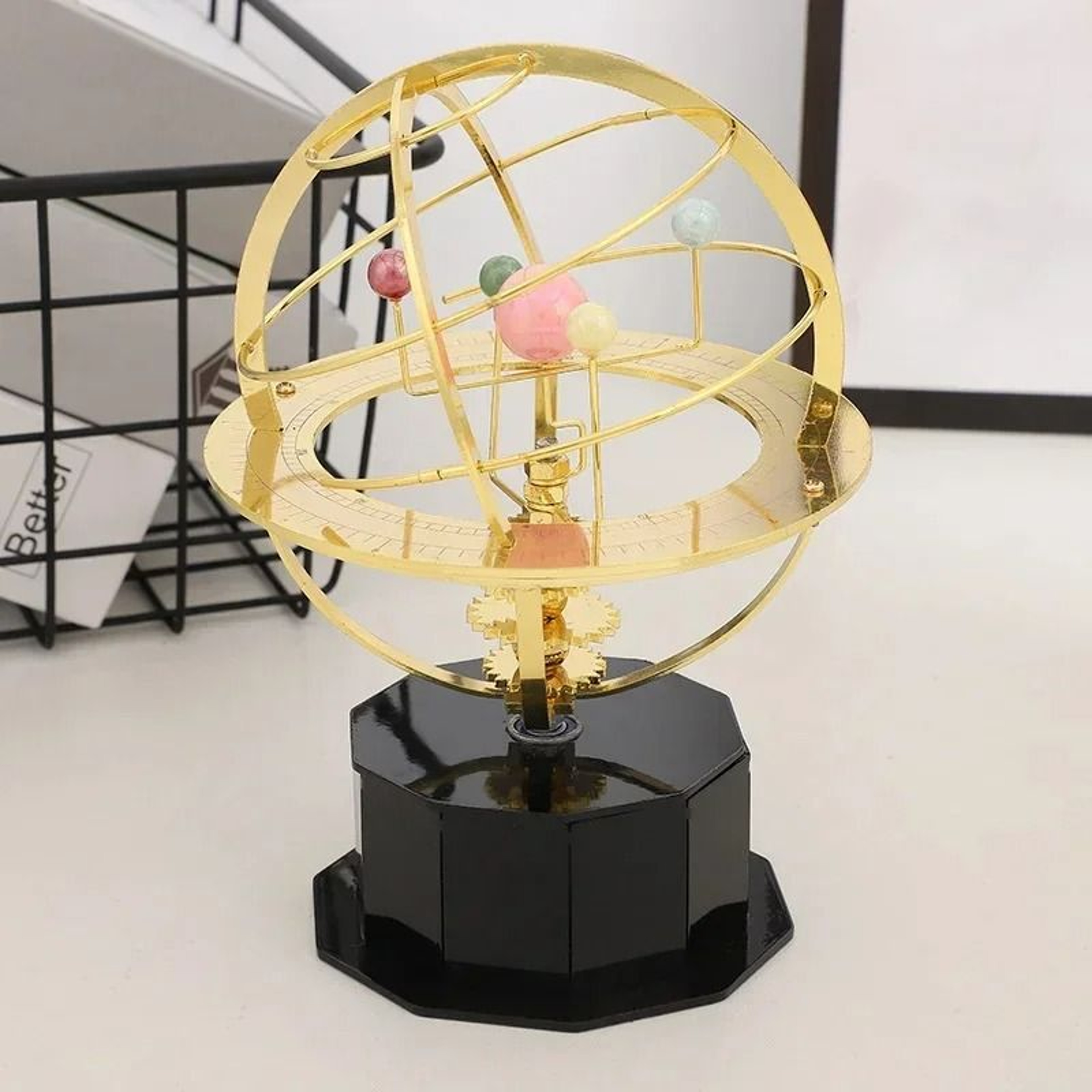 Grand Orrery Solar System Model  Mechanical Metal Planetary Map For Executive Offices  Astronomy Co 1