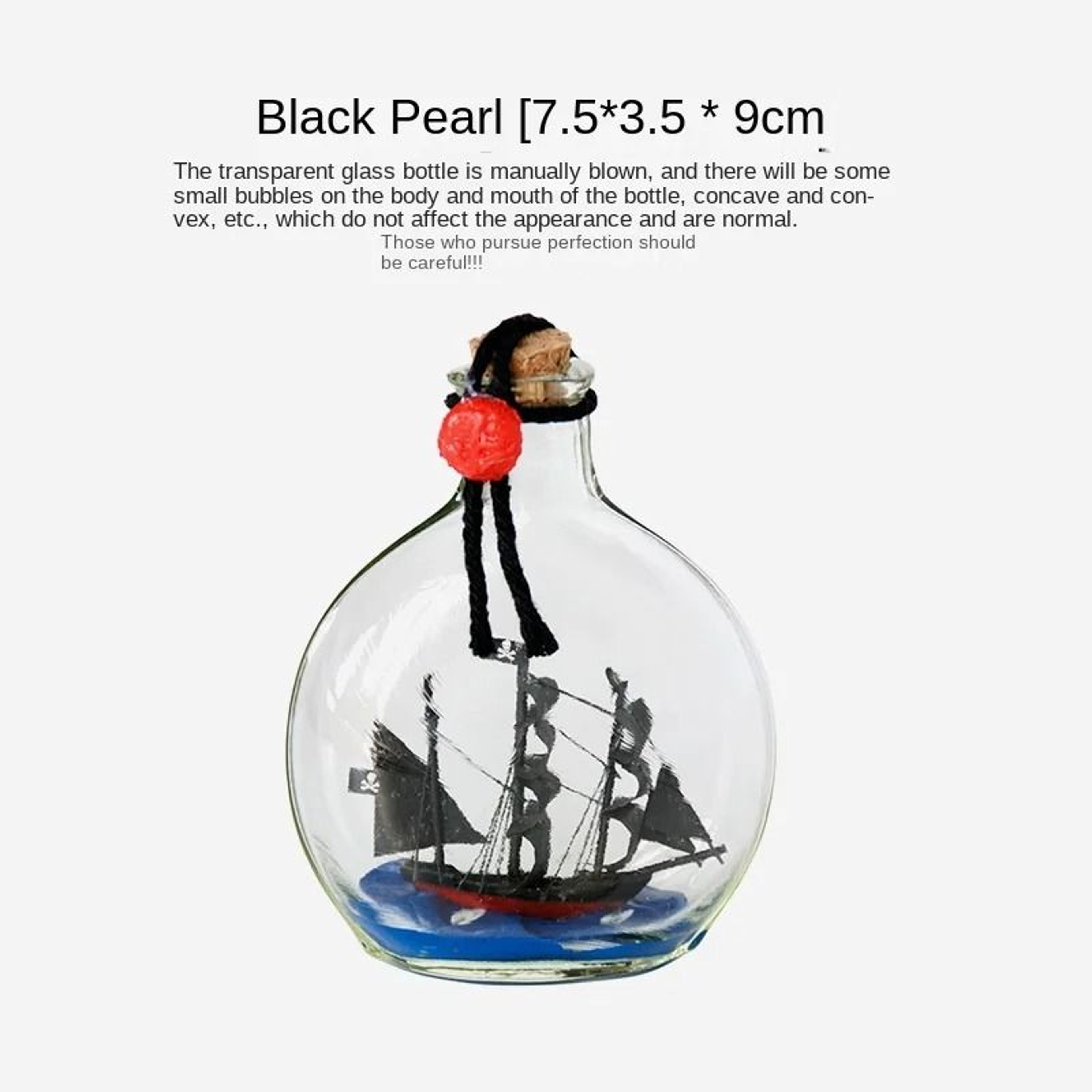 Black Pearl ShipinaBottle  Pirates Of The Caribbean Drifting Vessel For Modern Executive Desks  Nau 5