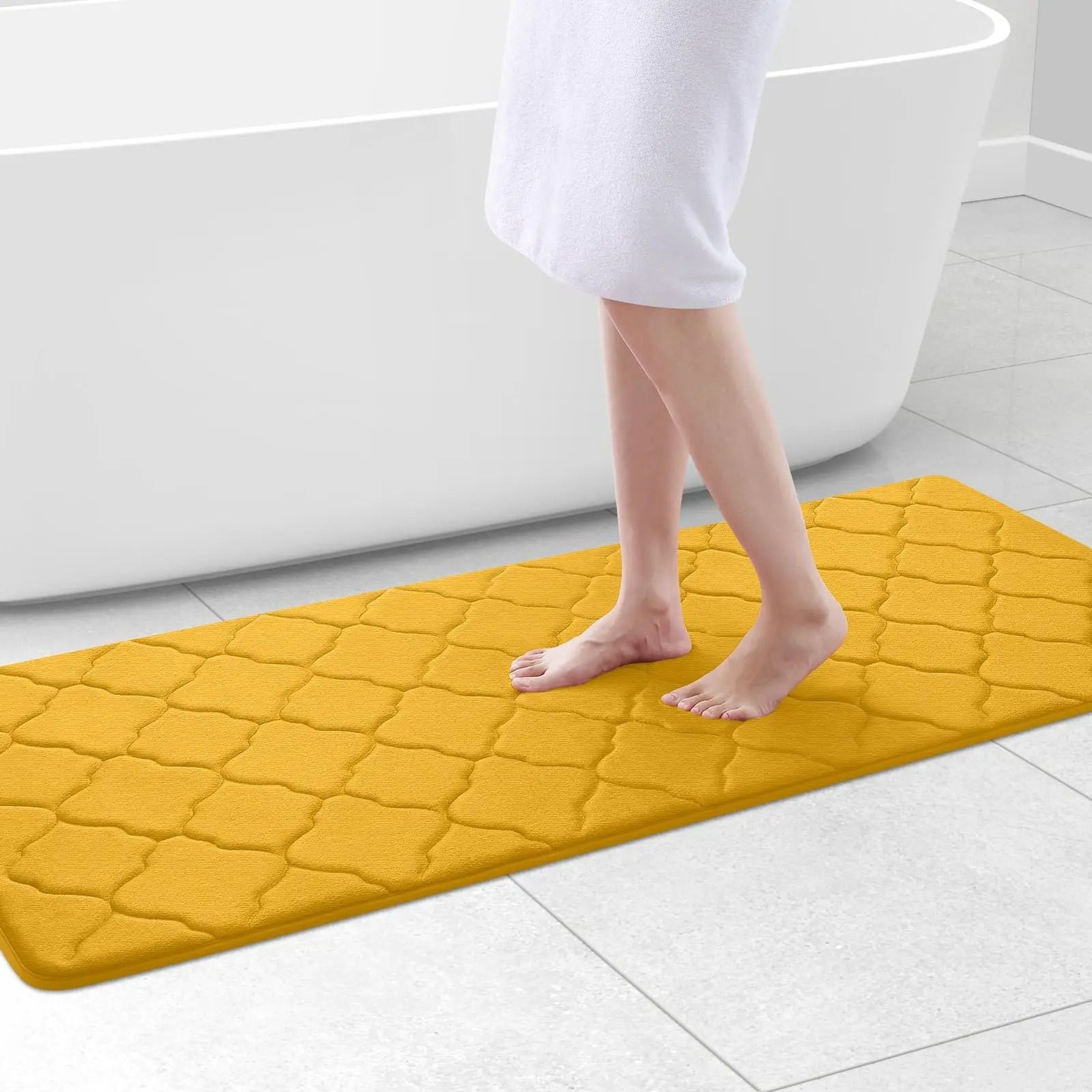Homaxy Lattice Memory Foam Bath  Kitchen Mats 12