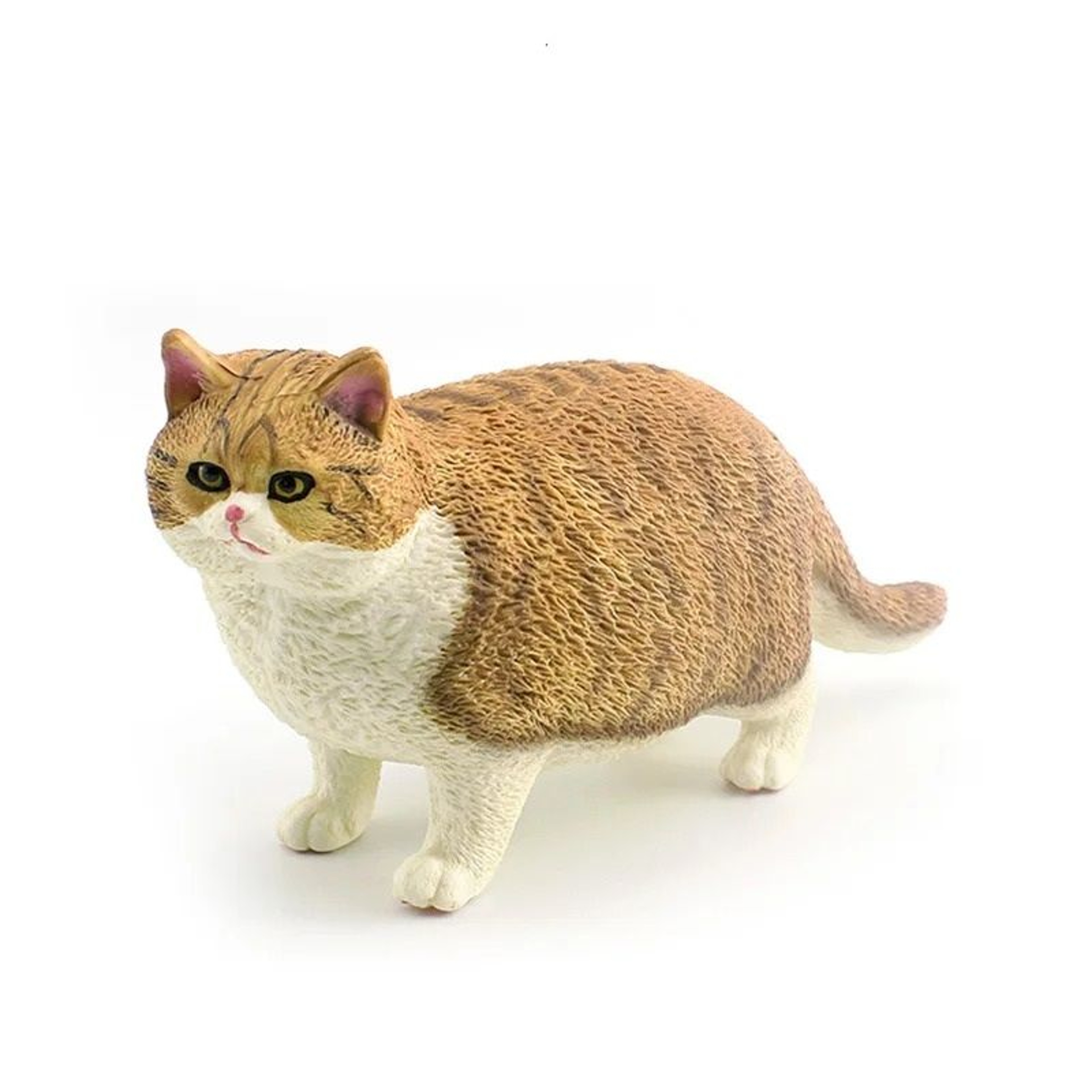 Feline Narrative Sculpture  HighDefinition Lying Orange Cat Architectural Ornament 10