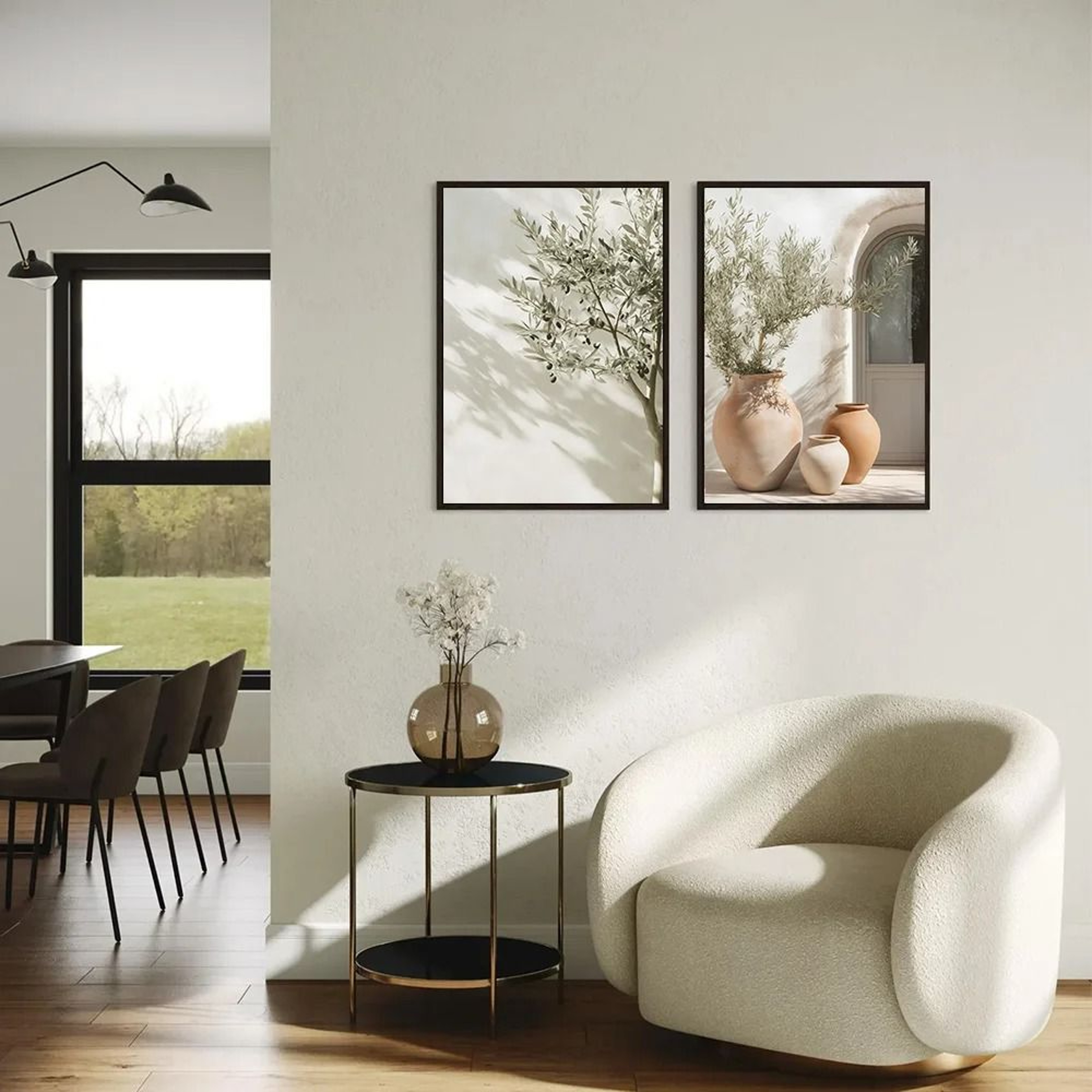 Botanical Narrative Canvas  HighDefinition Mediterranean Architectural Art 4
