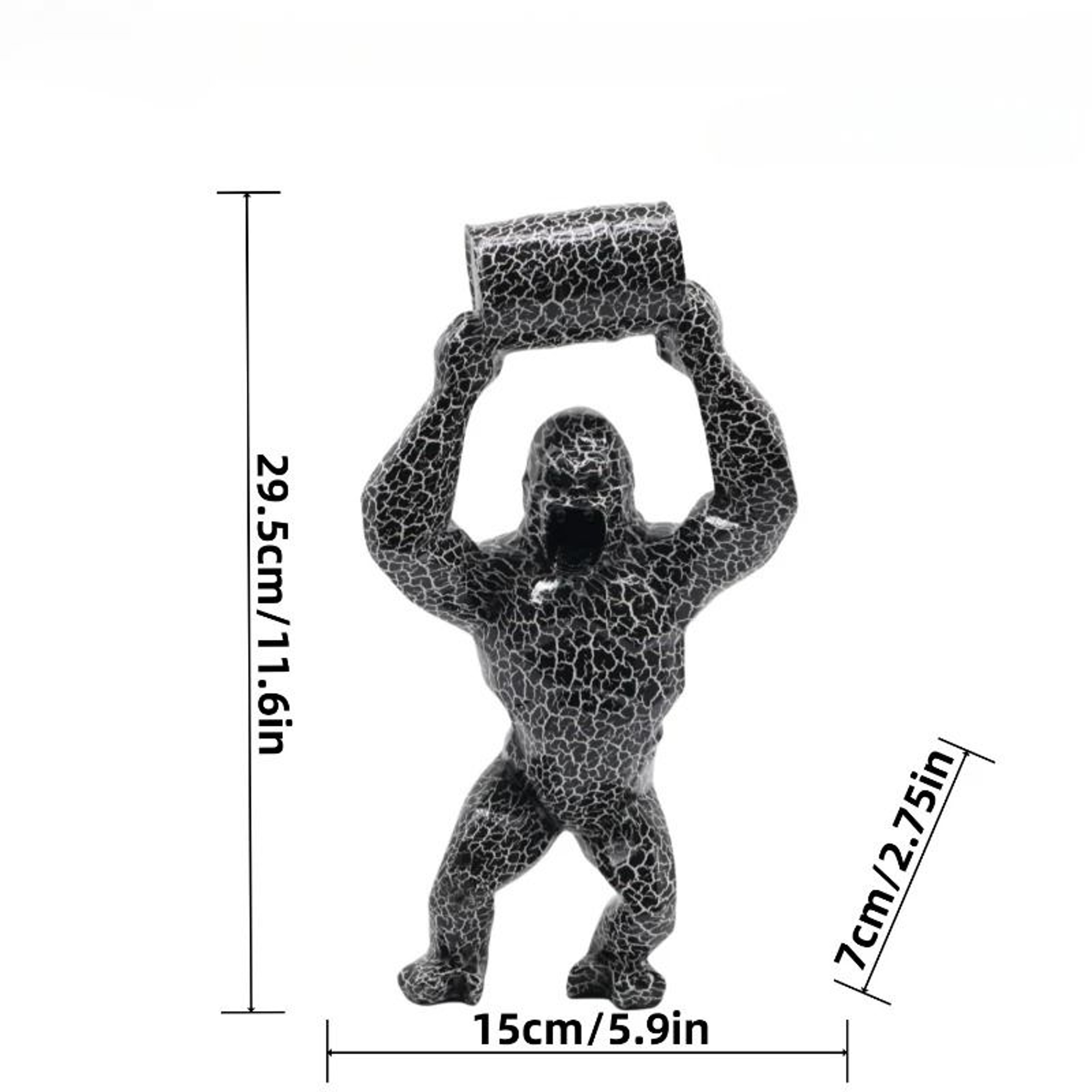Creative Gorilla Resin Sculpture  Lift The Bucket Modern Ape Figure Statue For Living Room And Offi 6