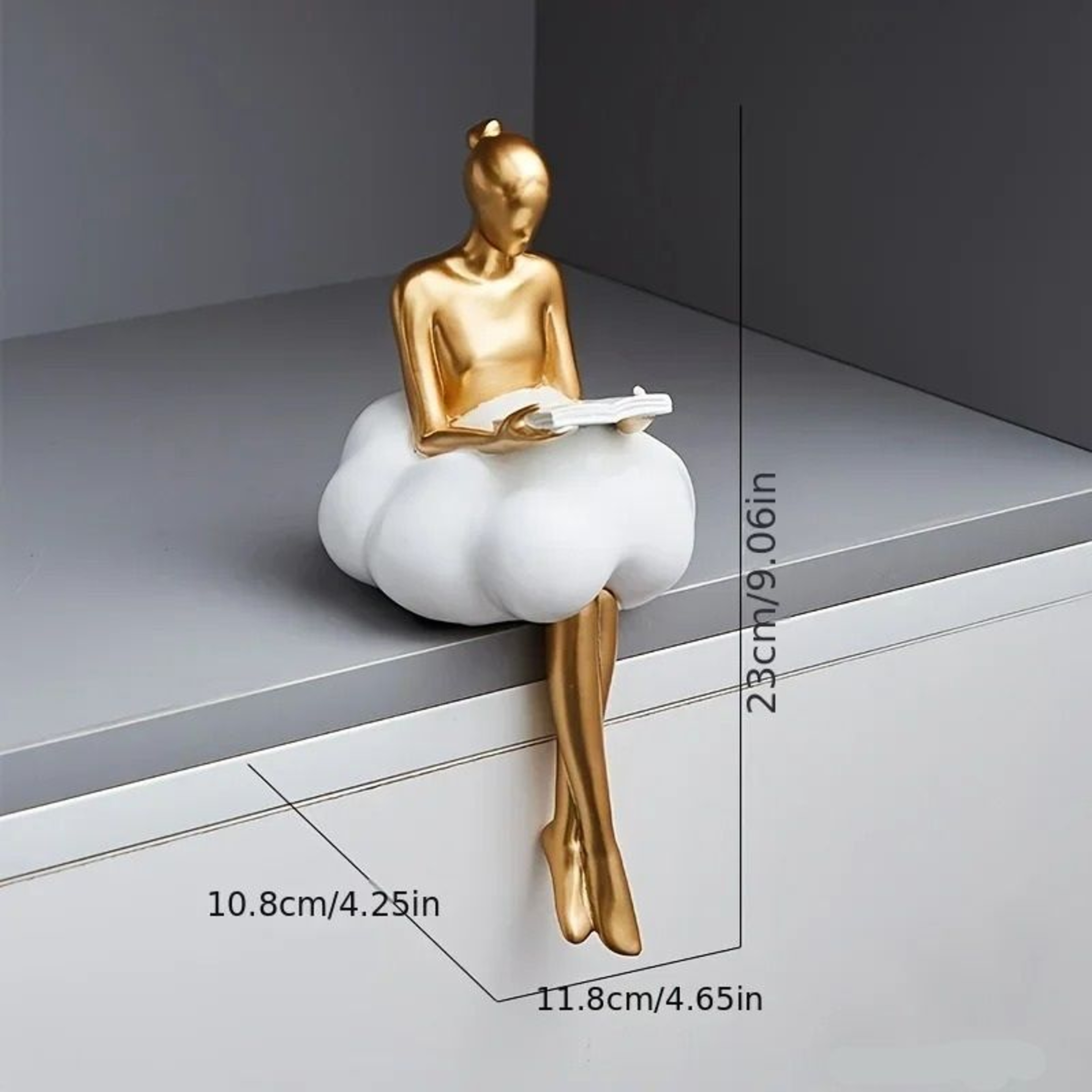 Cloud Girl Abstract Sculpture  Modern Artistic Figurine  Luxury Aesthetic Room Decor For Tabletops  6