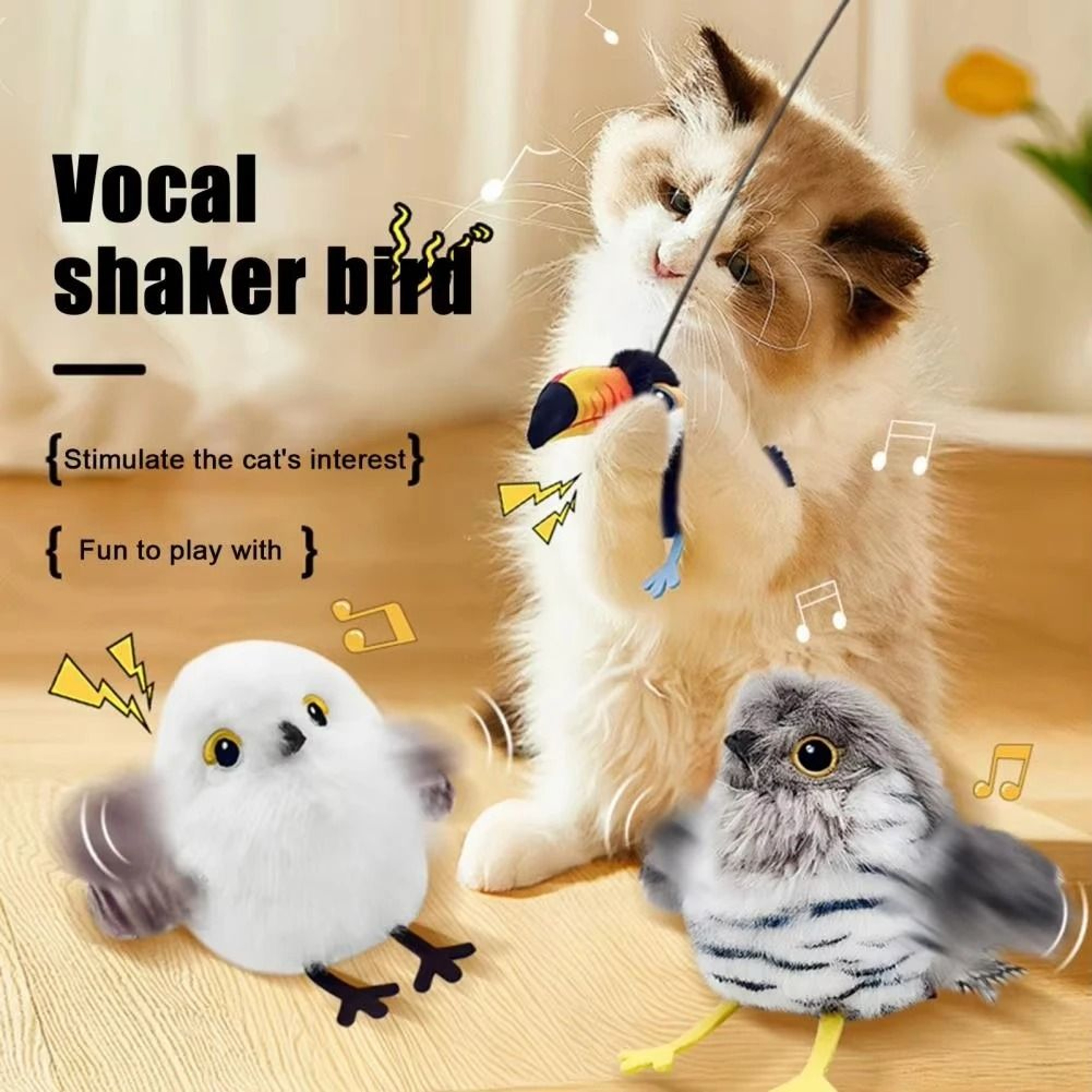 Vibrating ClawActivated Plush Cat Toy  Rechargeable Flapping Motion Teaser  HighYield Indoor Huntin 4