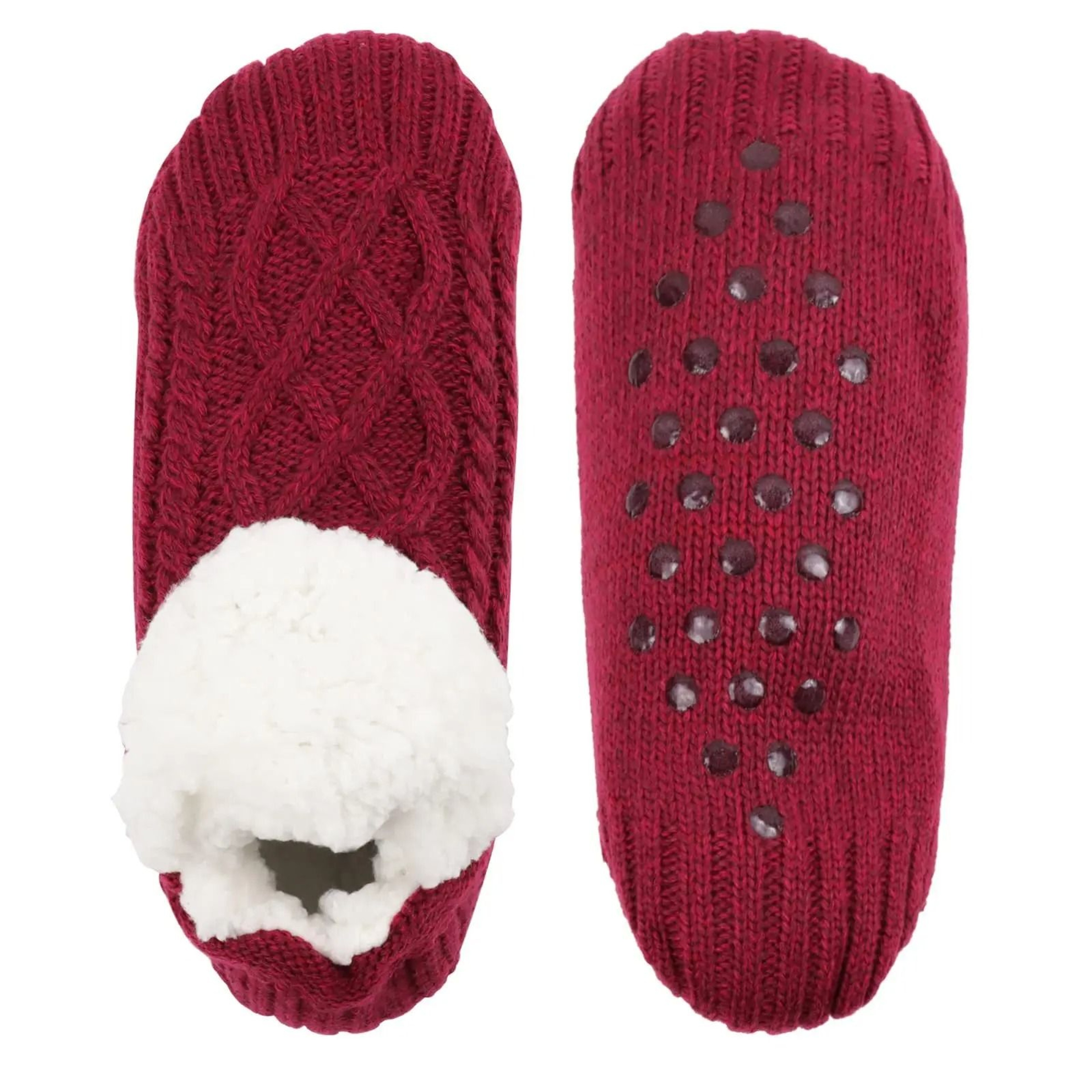 Elite Mens Plush Thermal Slipper Socks With NonSlip Grips 4