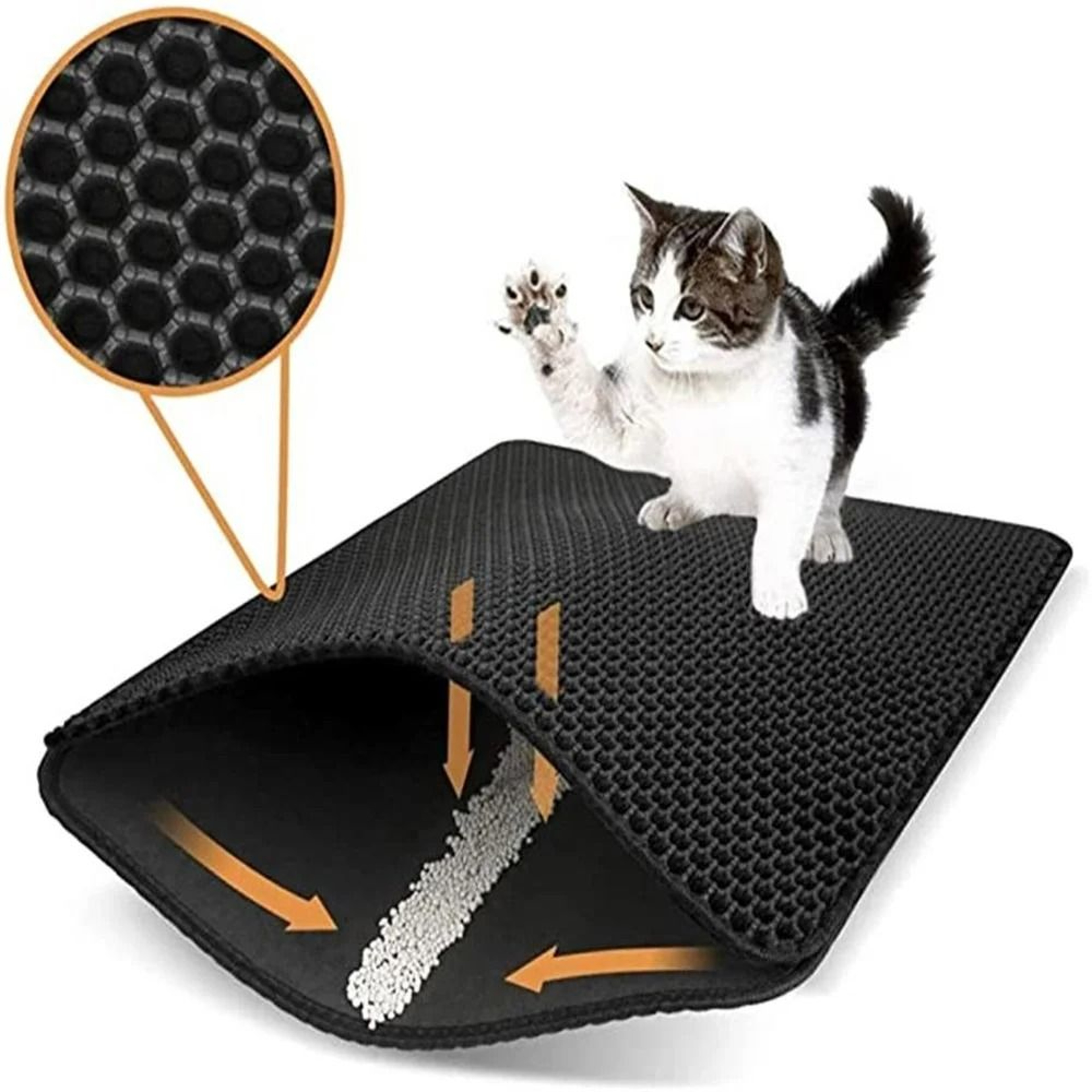 DoubleLayer Waterproof Cat Litter Trapping Mat 2
