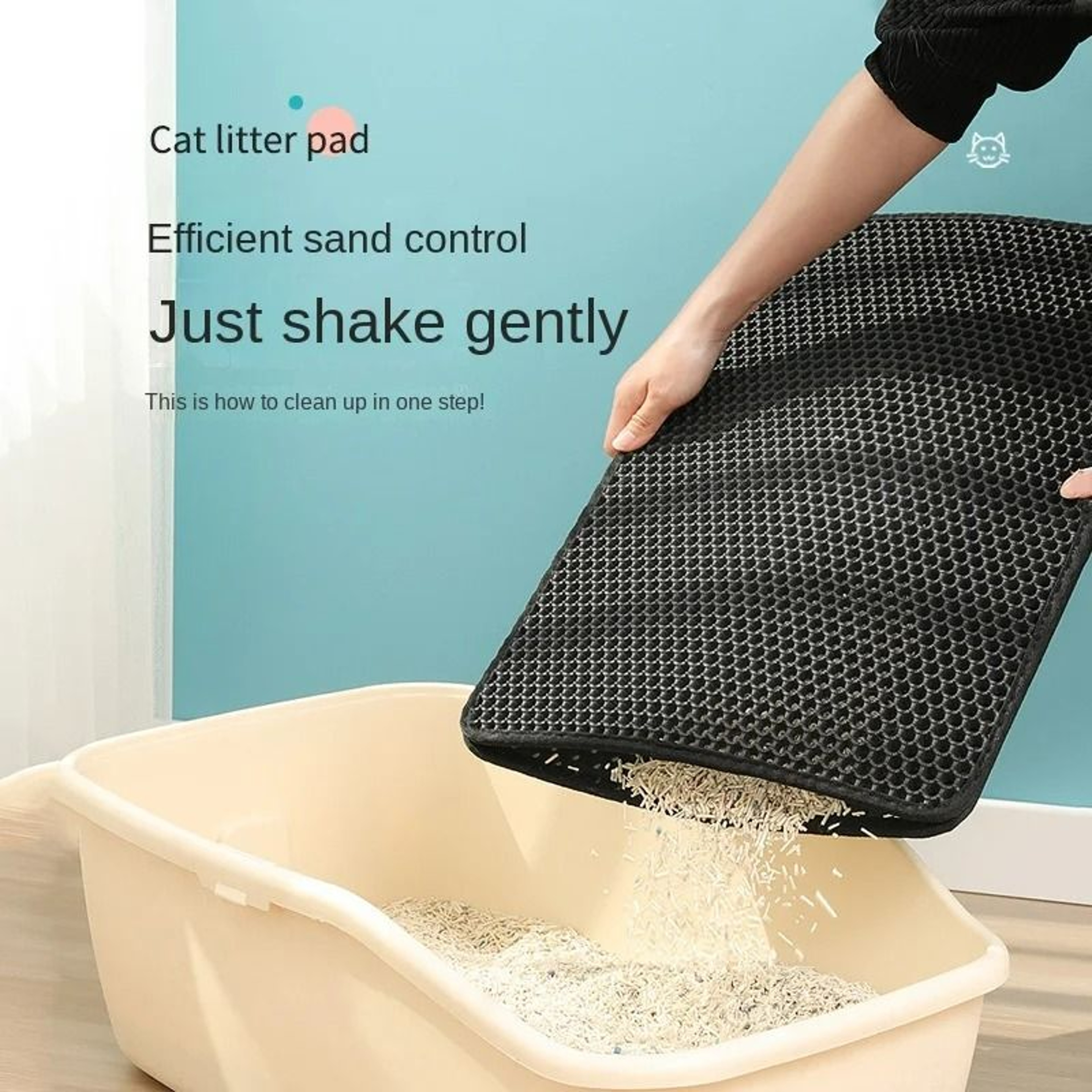 DoubleLayer Waterproof Cat Litter Trapping Mat 5