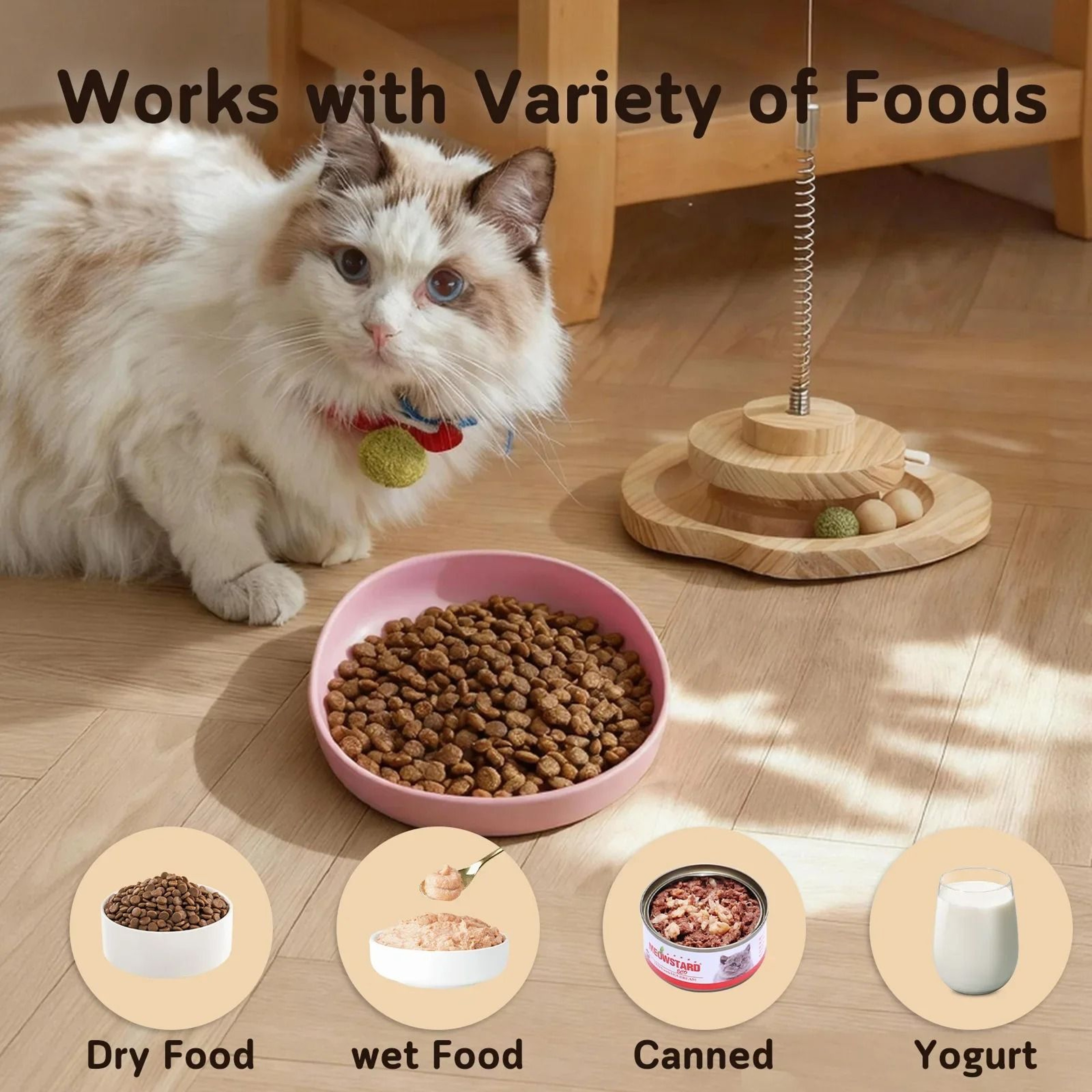 2Pack WhiskerFriendly Silicone Cat Plates Wide Shallow NonSpill Feeding Dish 3