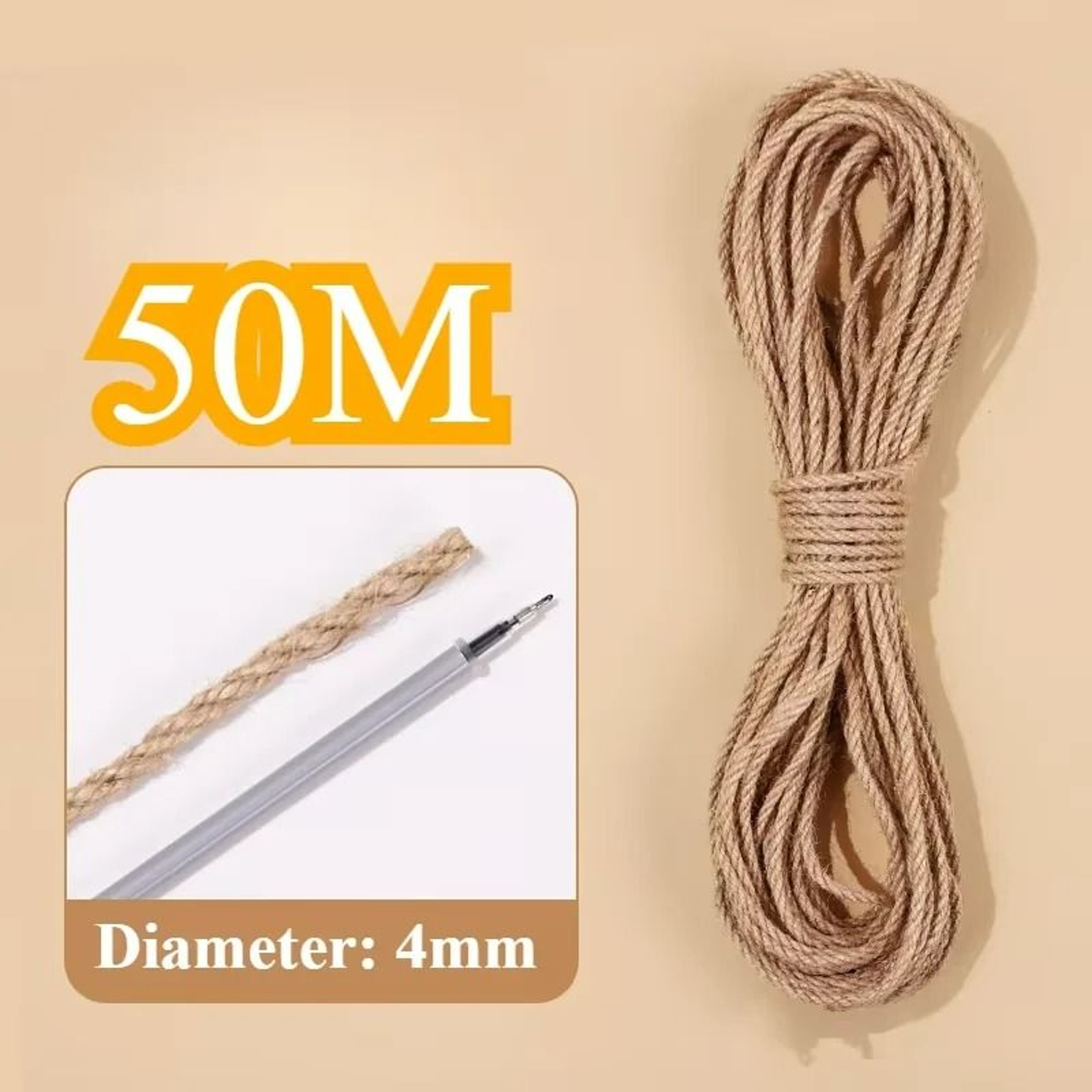 DIY Natural Sisal Rope For Cat Scratching Posts And Climbing Frames 8