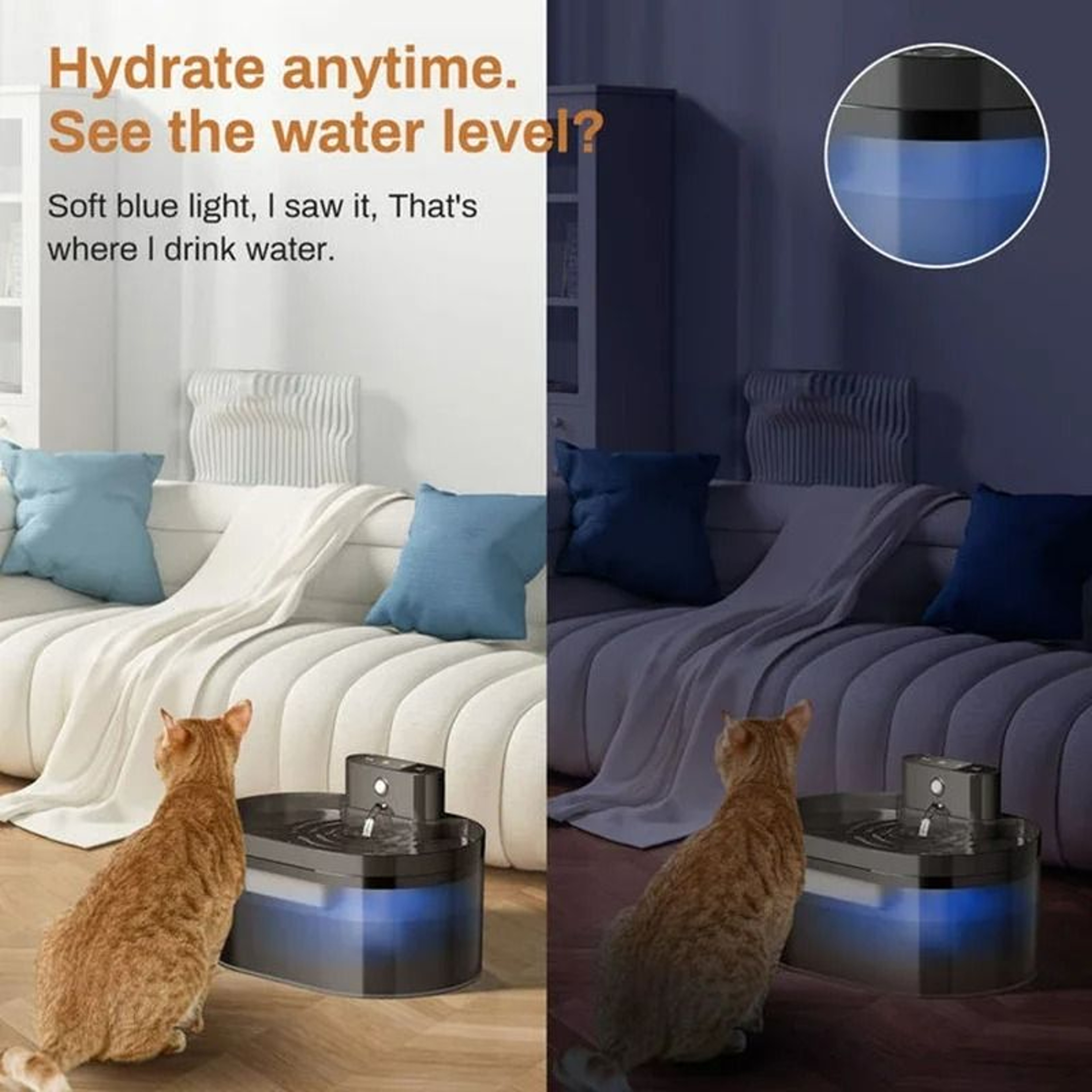 Wireless Smart Automatic Cat Water Fountain With Motion Sensor 5