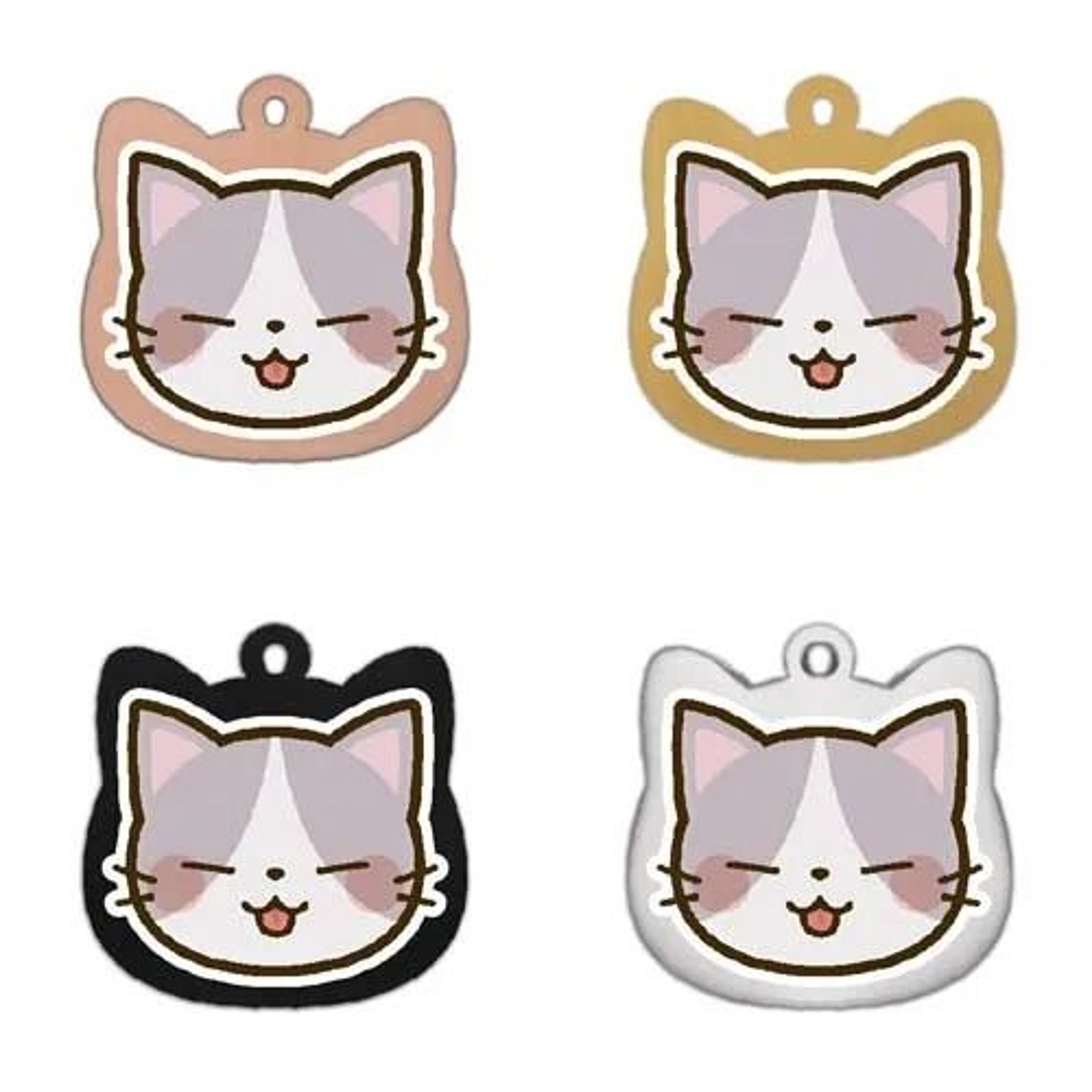 Cute Personalized Stainless Steel Cat Identification Tags 14
