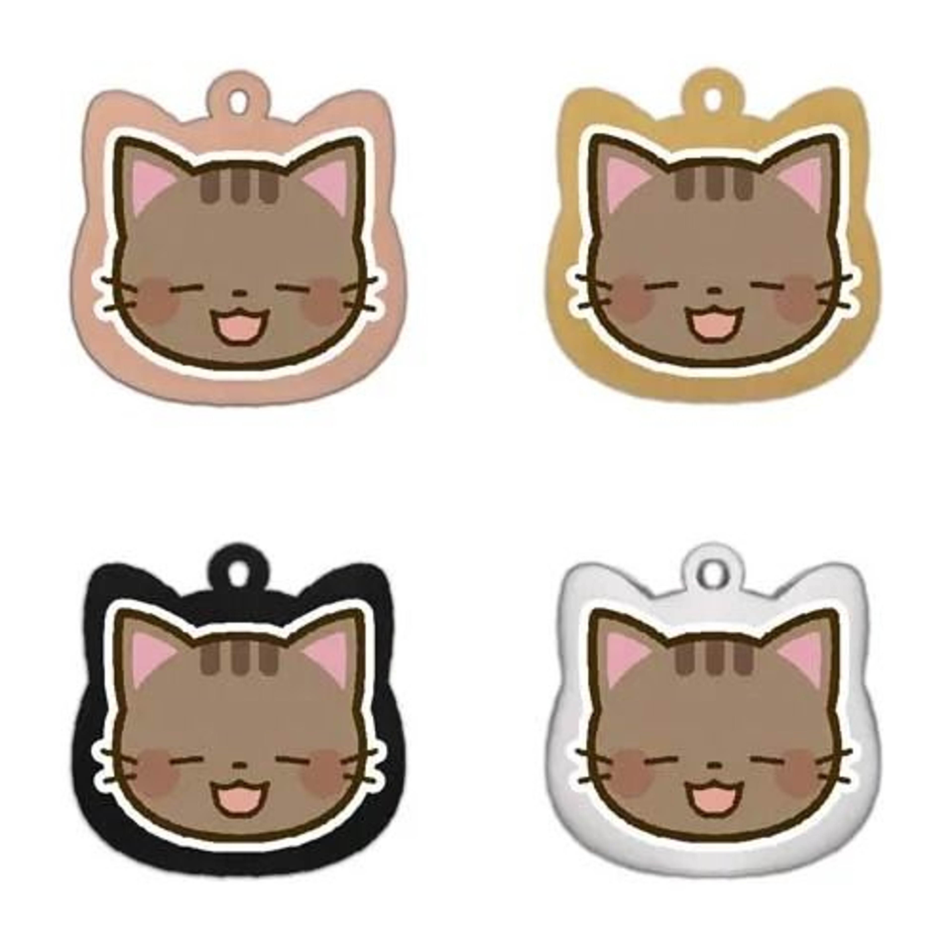 Cute Personalized Stainless Steel Cat Identification Tags 15