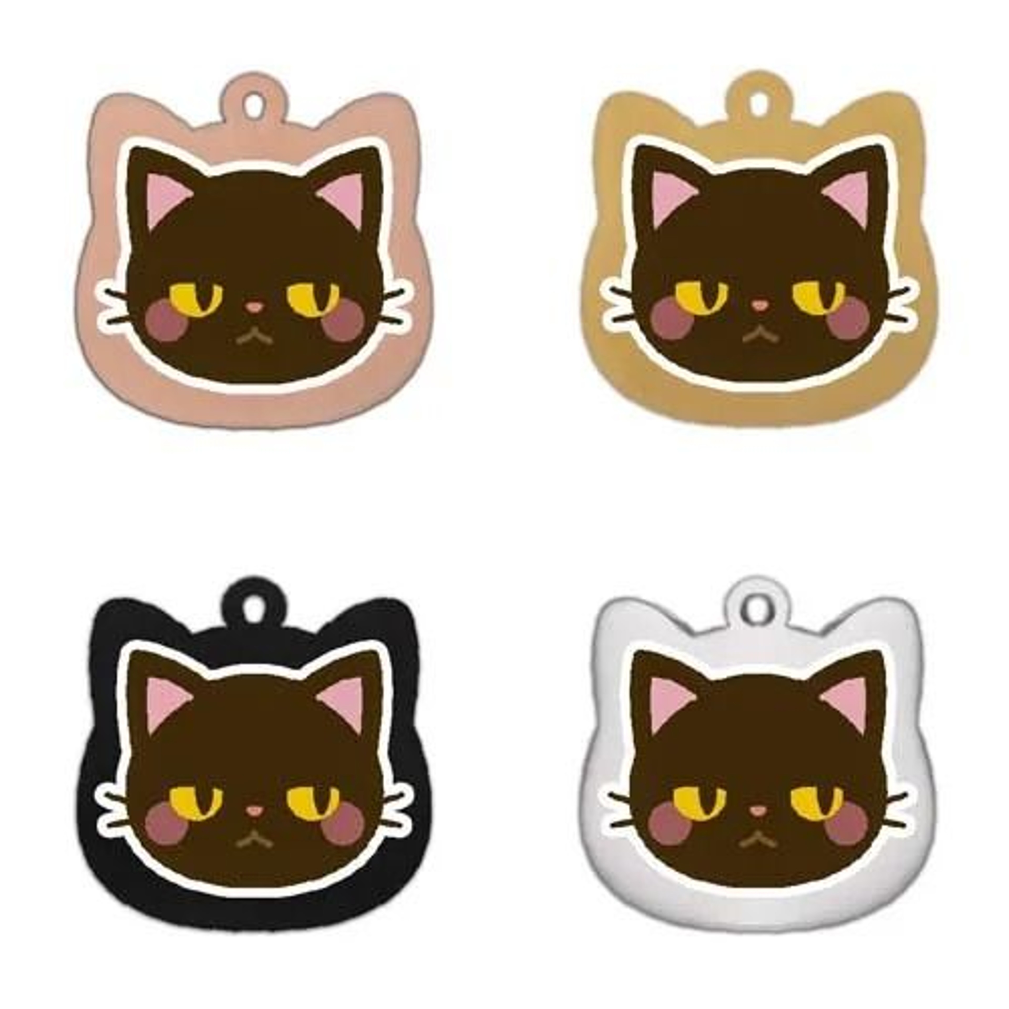 Cute Personalized Stainless Steel Cat Identification Tags 18