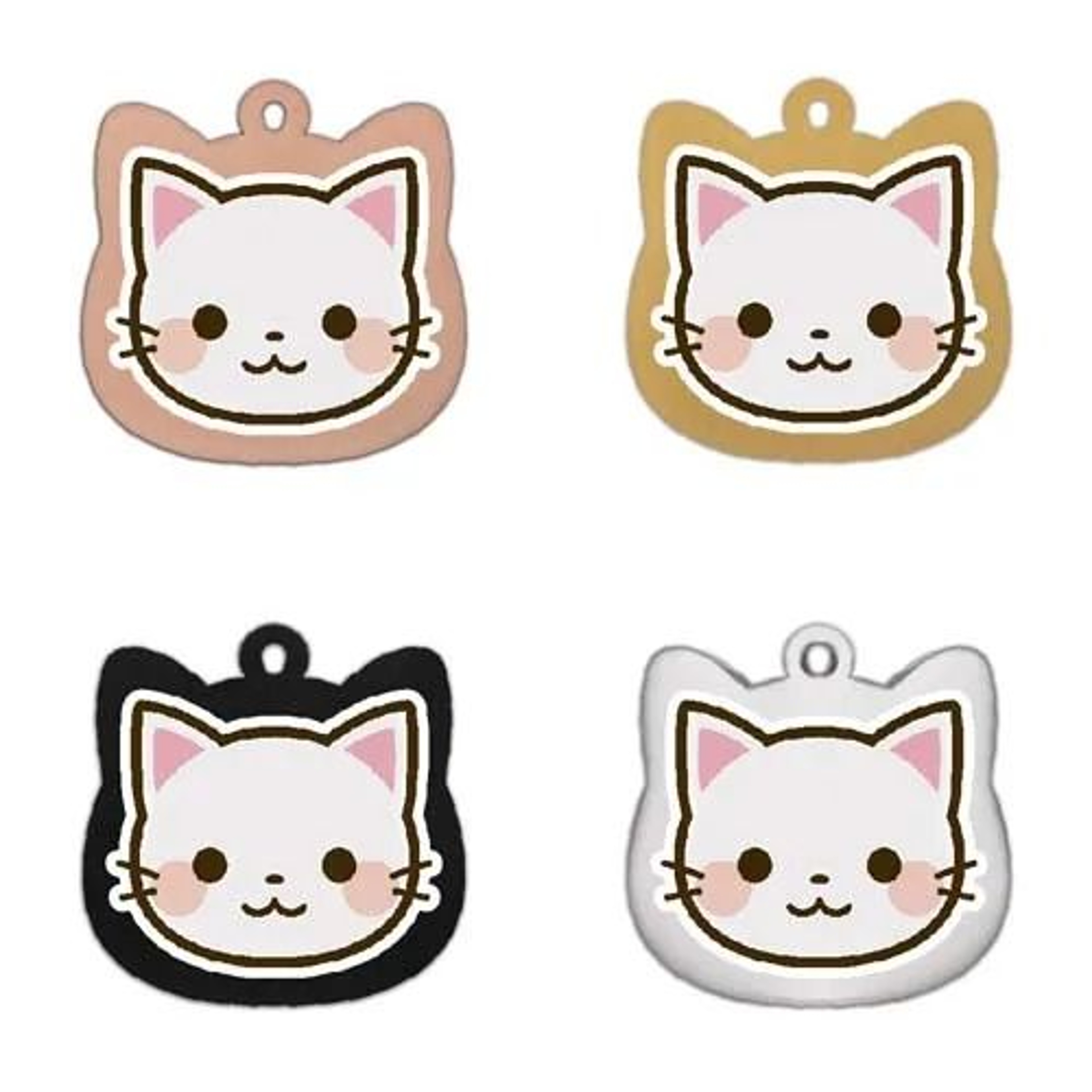Cute Personalized Stainless Steel Cat Identification Tags 19