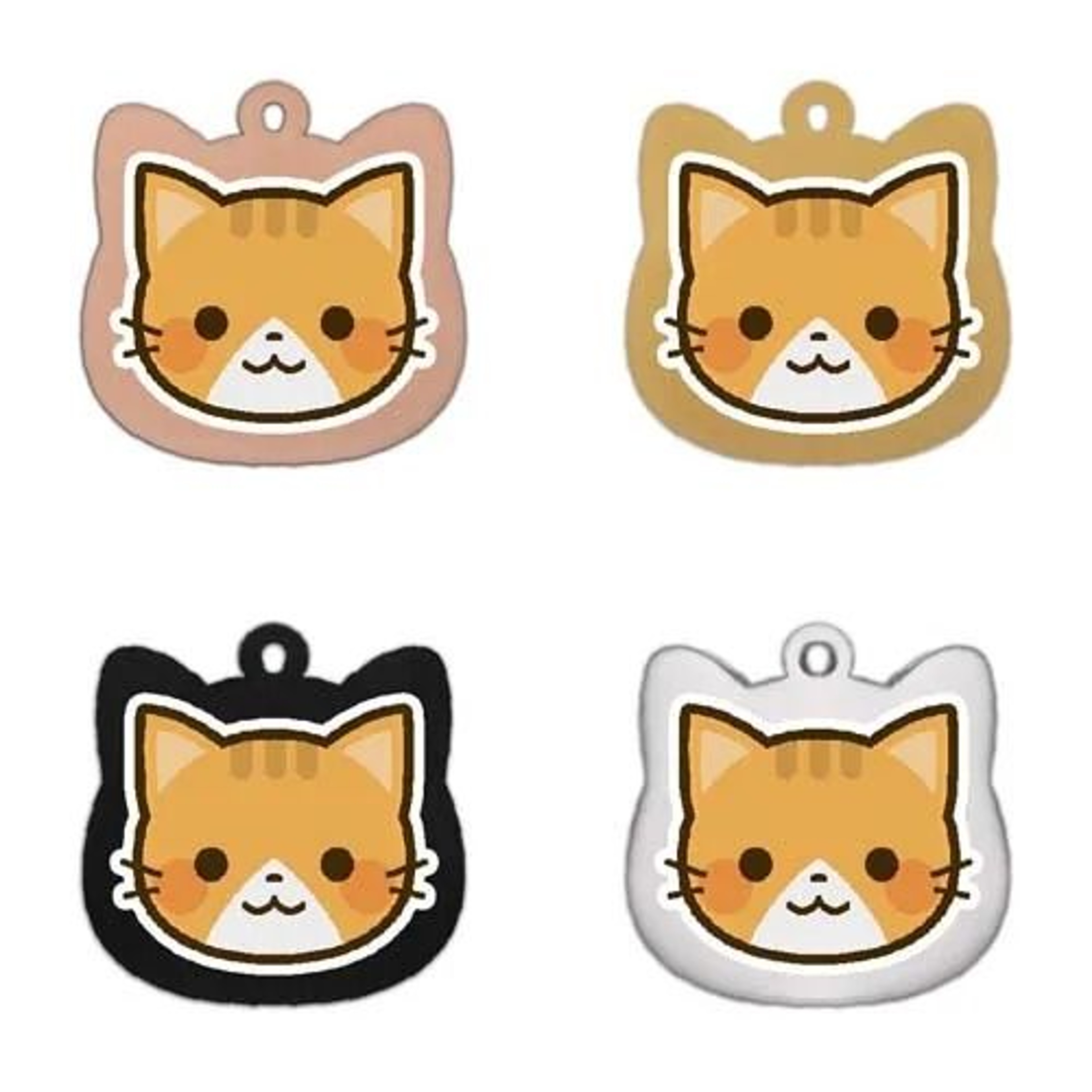 Cute Personalized Stainless Steel Cat Identification Tags 20