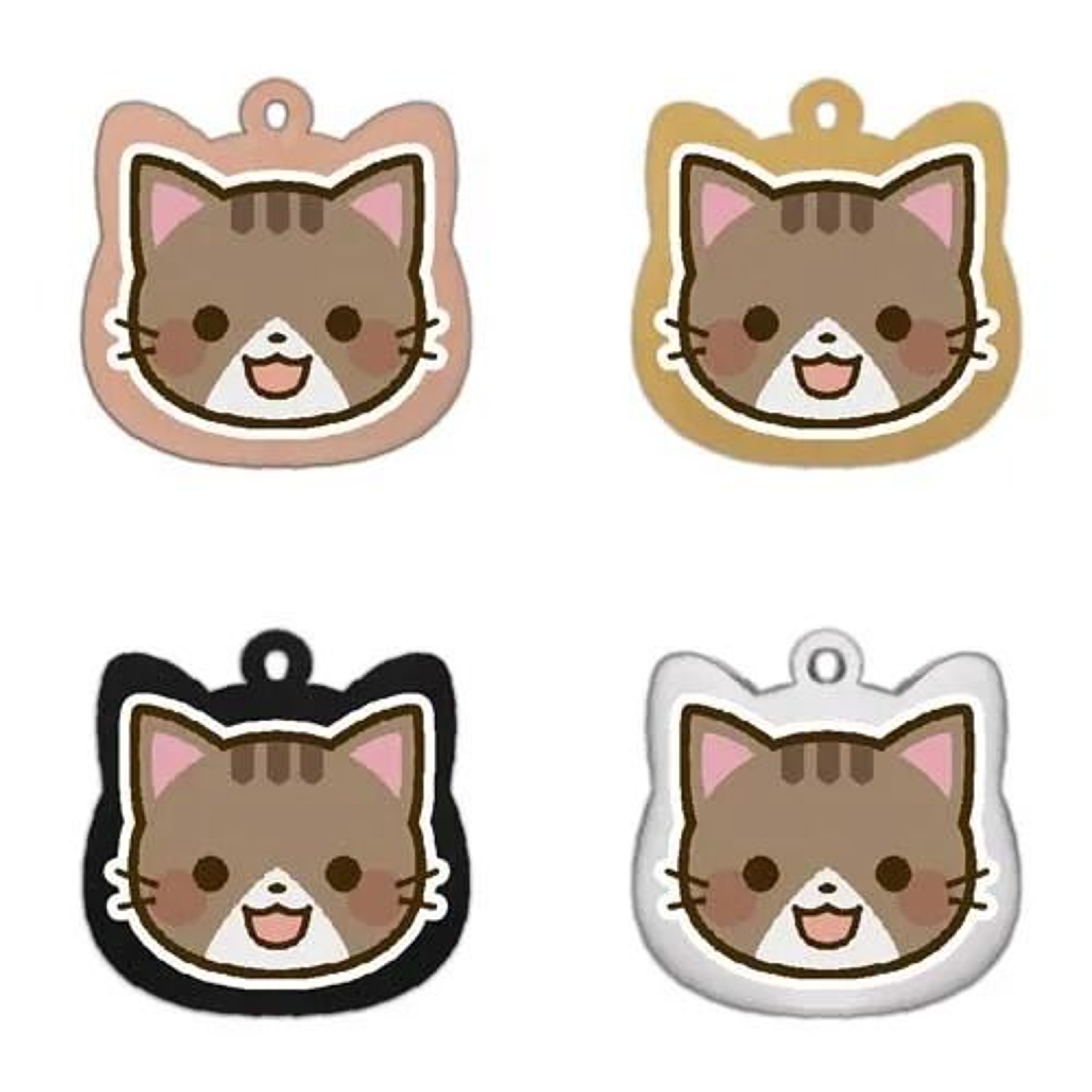 Cute Personalized Stainless Steel Cat Identification Tags 21