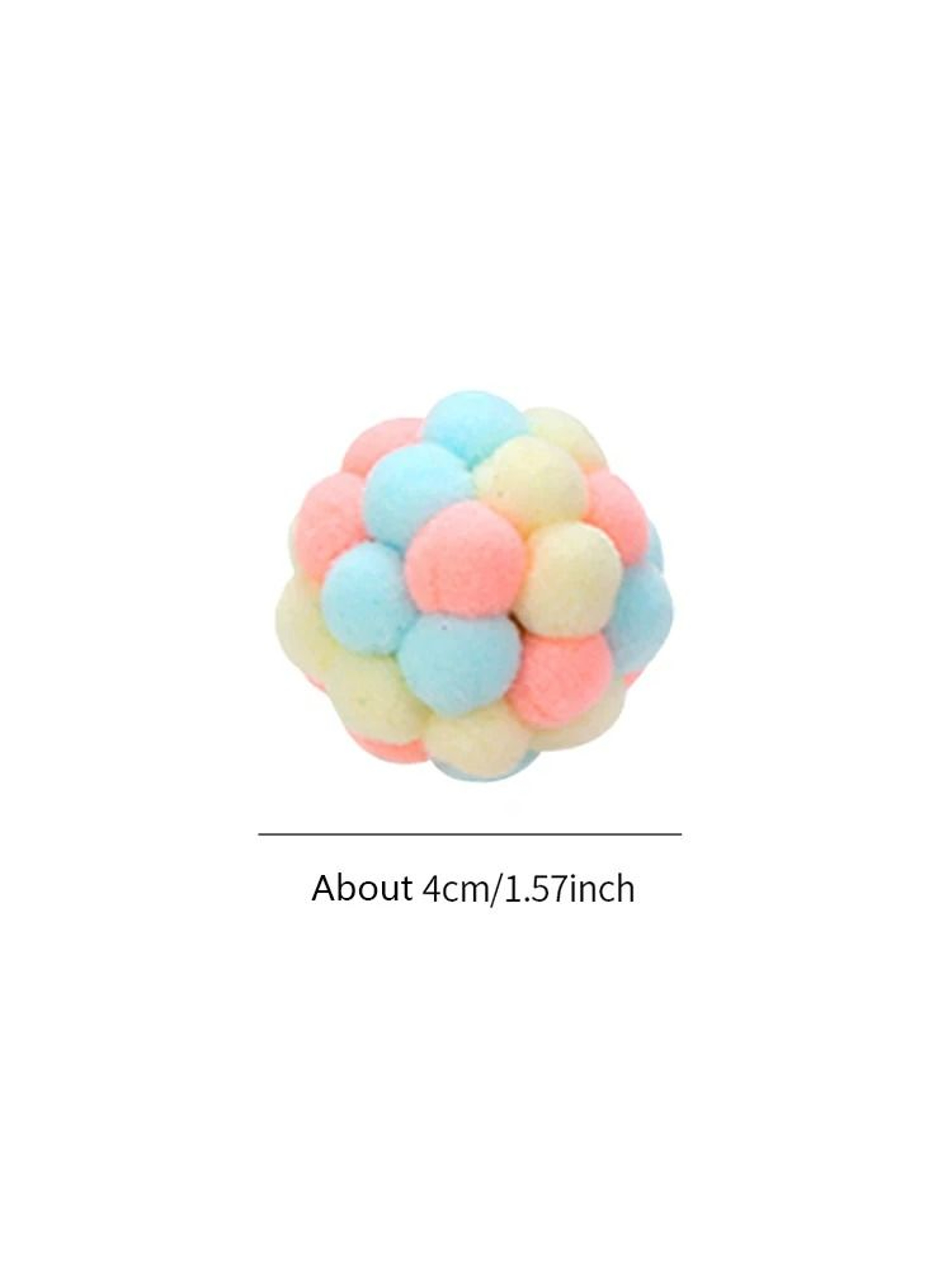Colorful Handmade Elastic Bell Ball Cat Toy 12