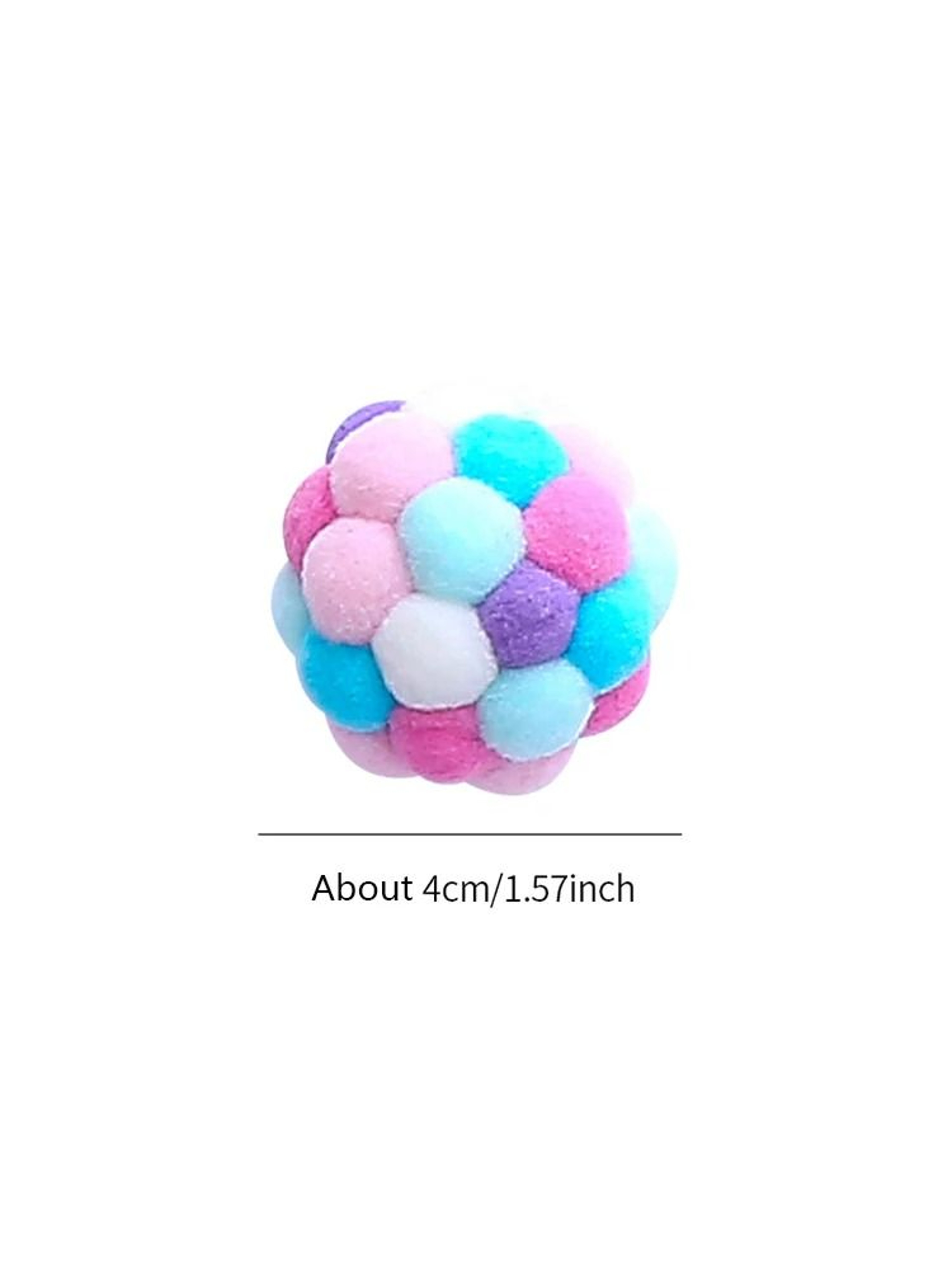 Colorful Handmade Elastic Bell Ball Cat Toy 13