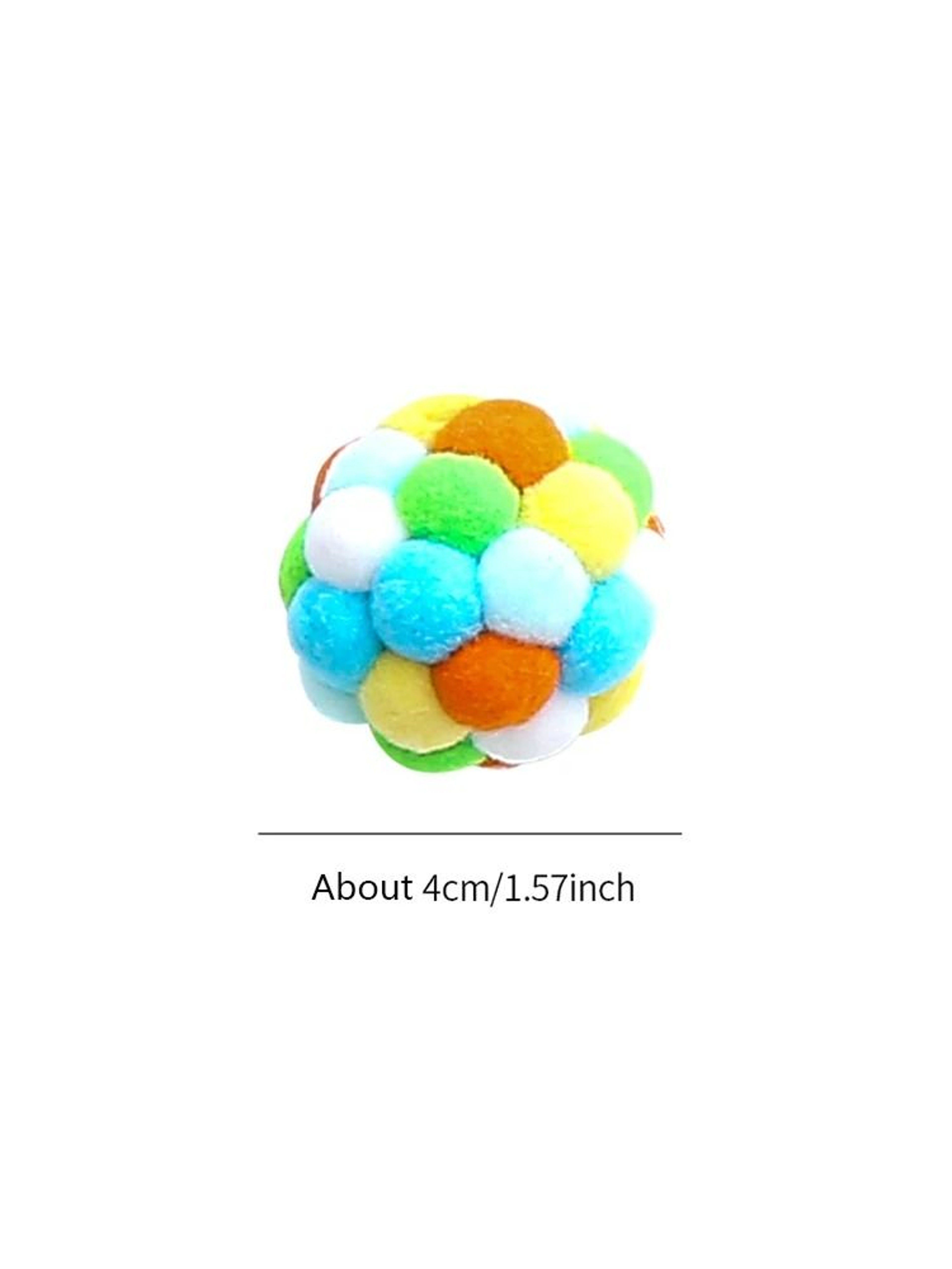 Colorful Handmade Elastic Bell Ball Cat Toy 14