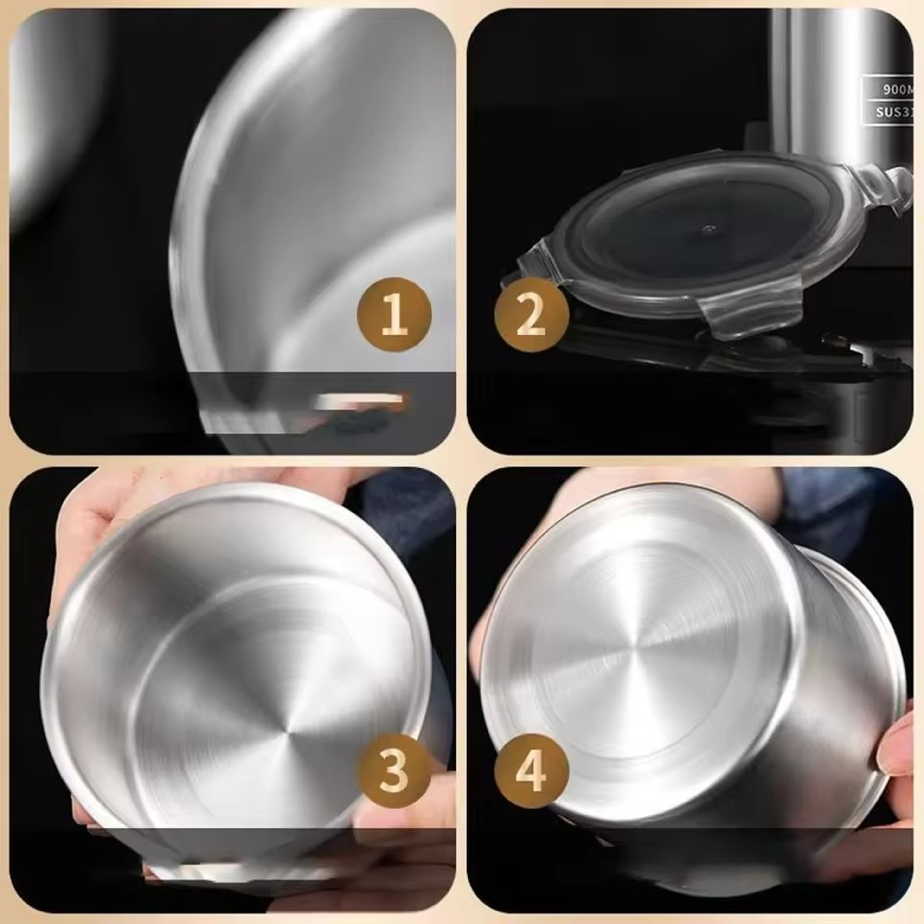Premium Stainless Steel VacuumSealed Food Storage Canister 1