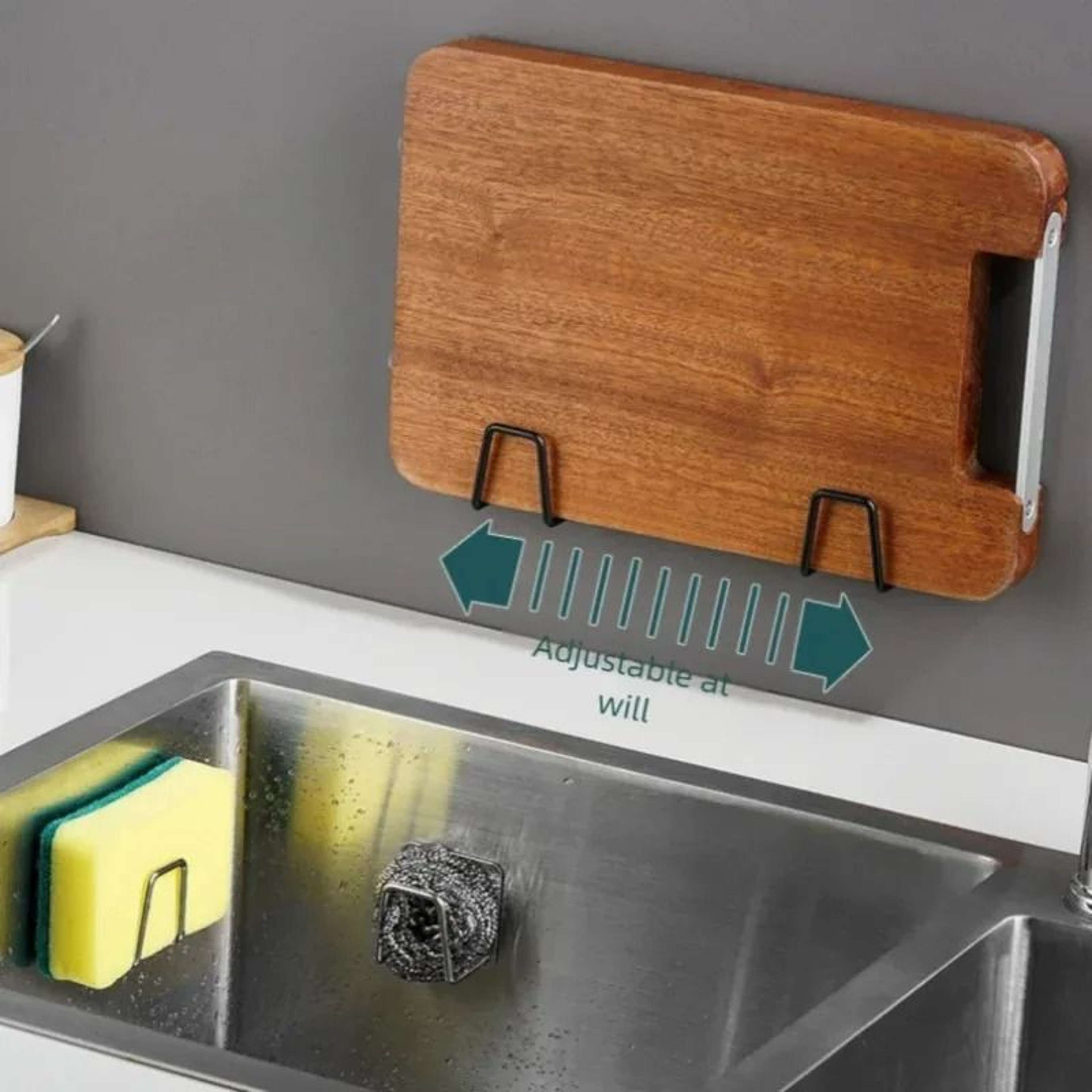 SelfAdhesive Stainless Steel Sponge Holder Set 6