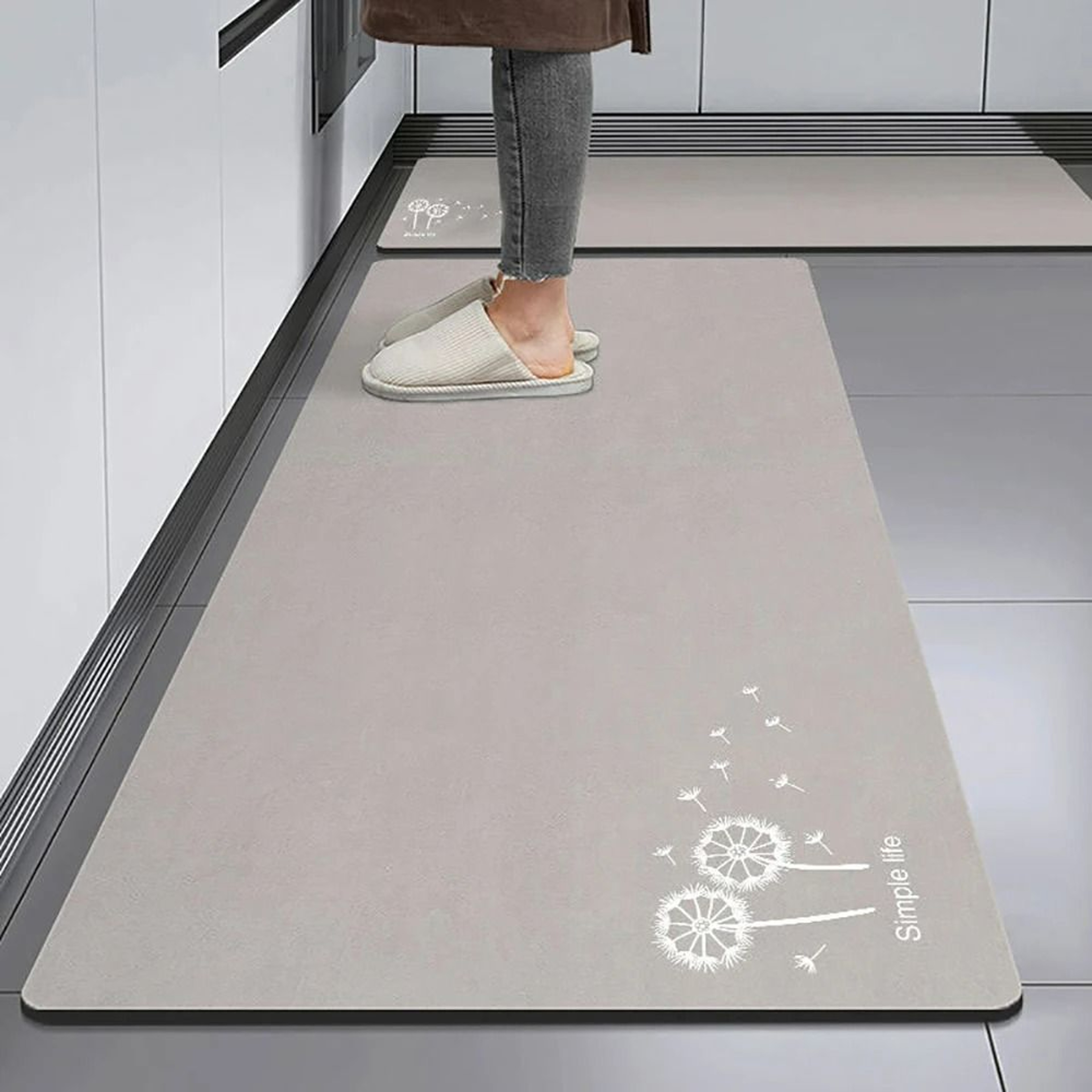 Premium Crystal Velvet NonSlip Kitchen And Home Accent Rug 1
