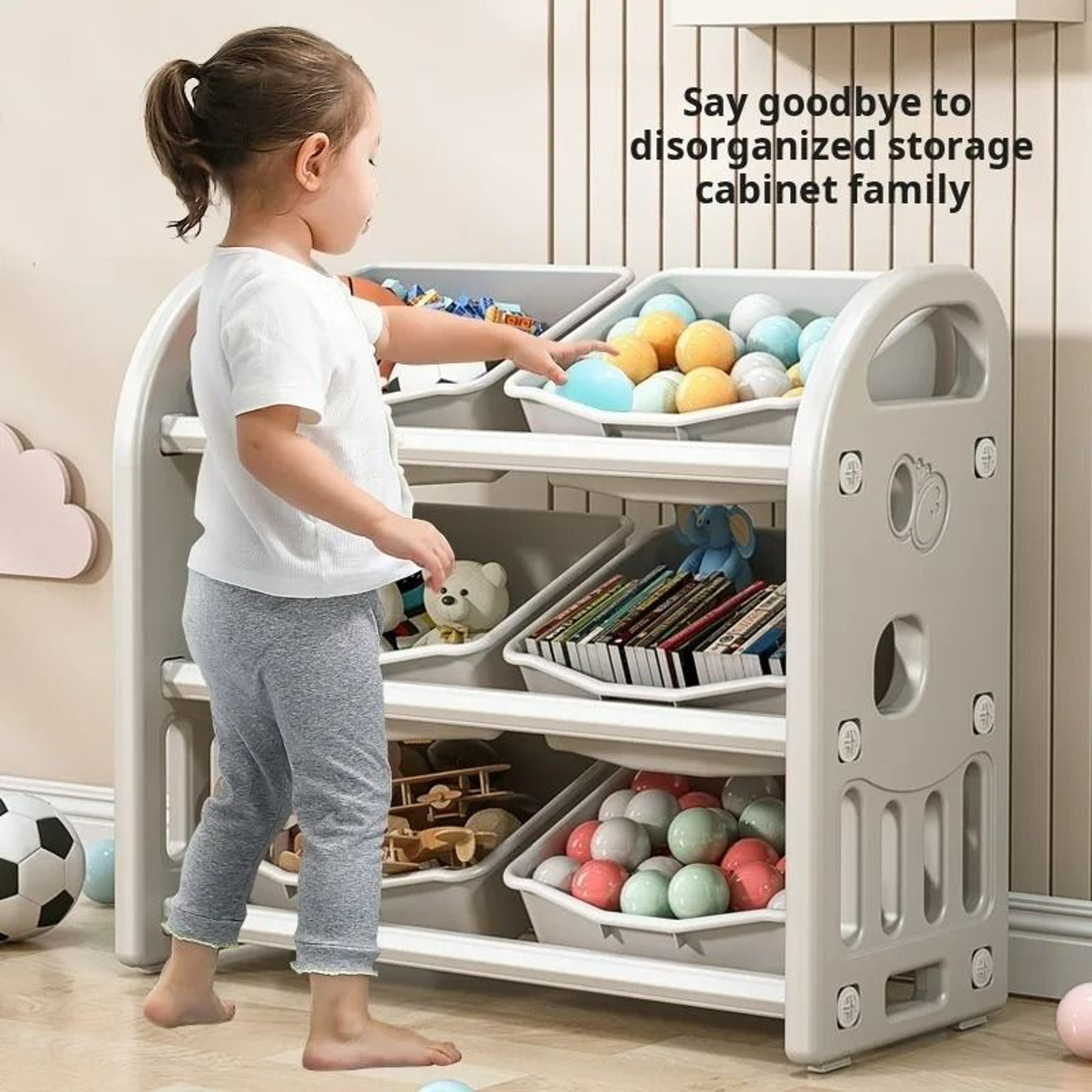 HighCapacity MultiFunctional Baby Toy And Nursery Storage Cabinet 0