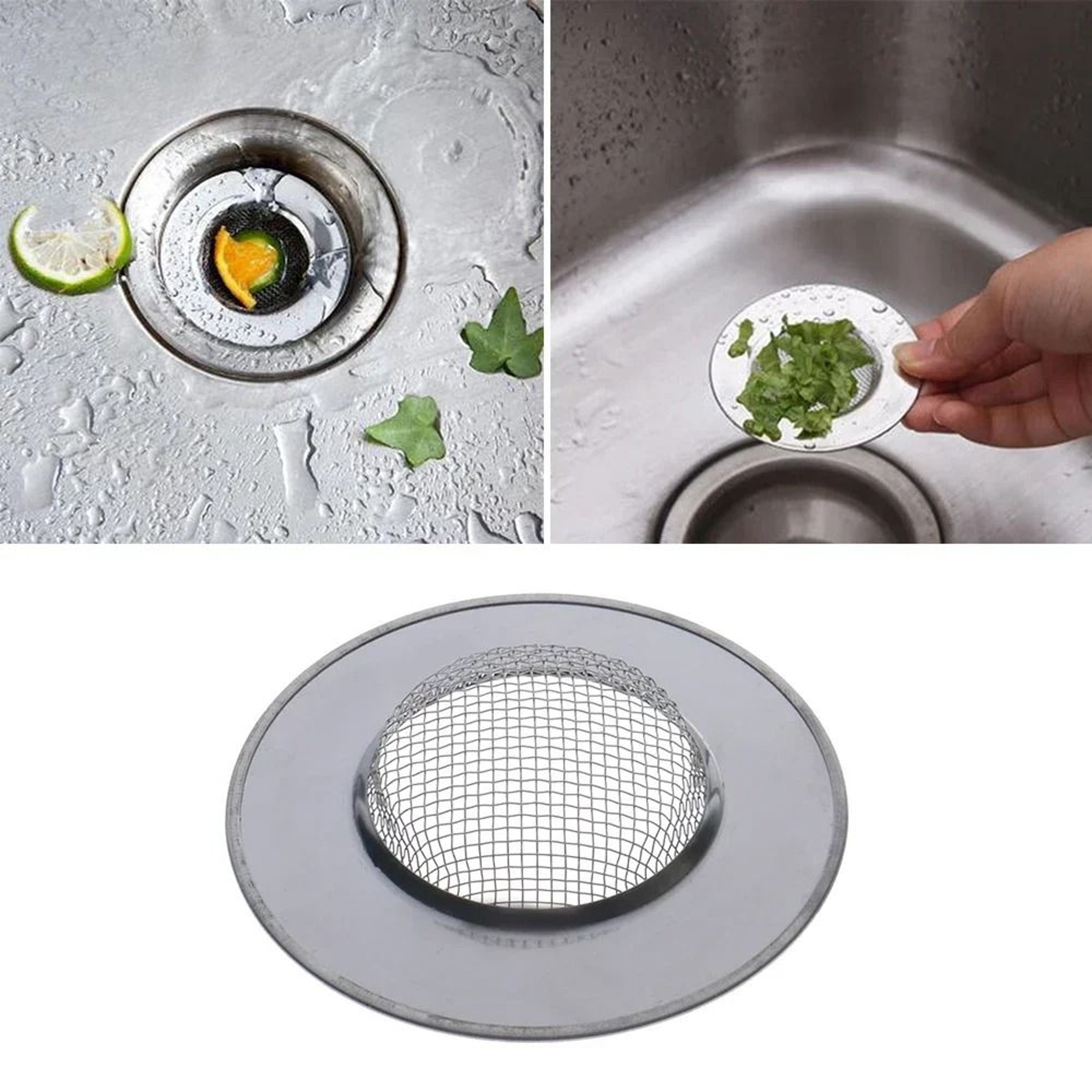 Stainless Steel Bathtub Hair Catcher And Sink Filter Plug 4