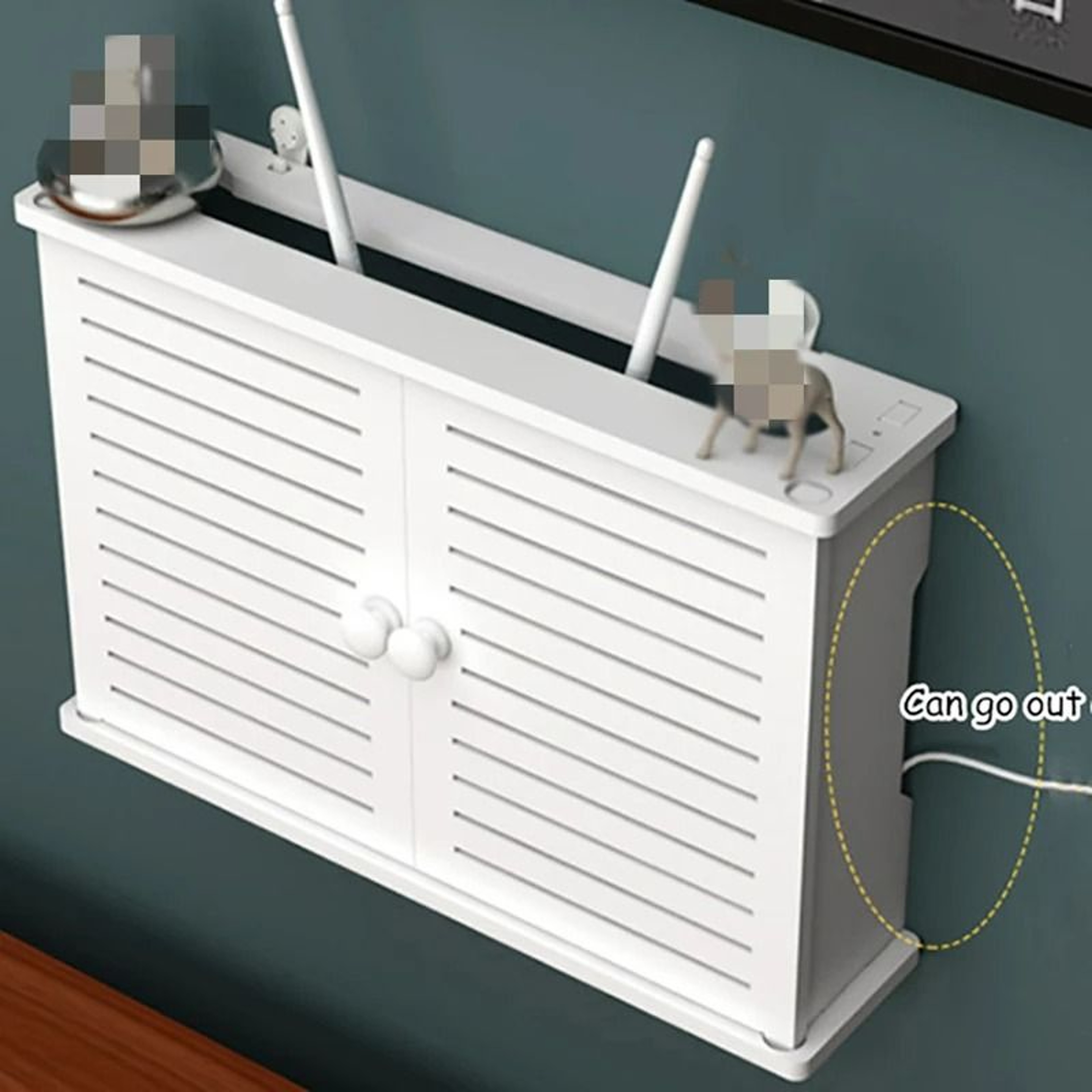 Wireless WiFi Router WallHanging Storage Box And Cable Organizer 2