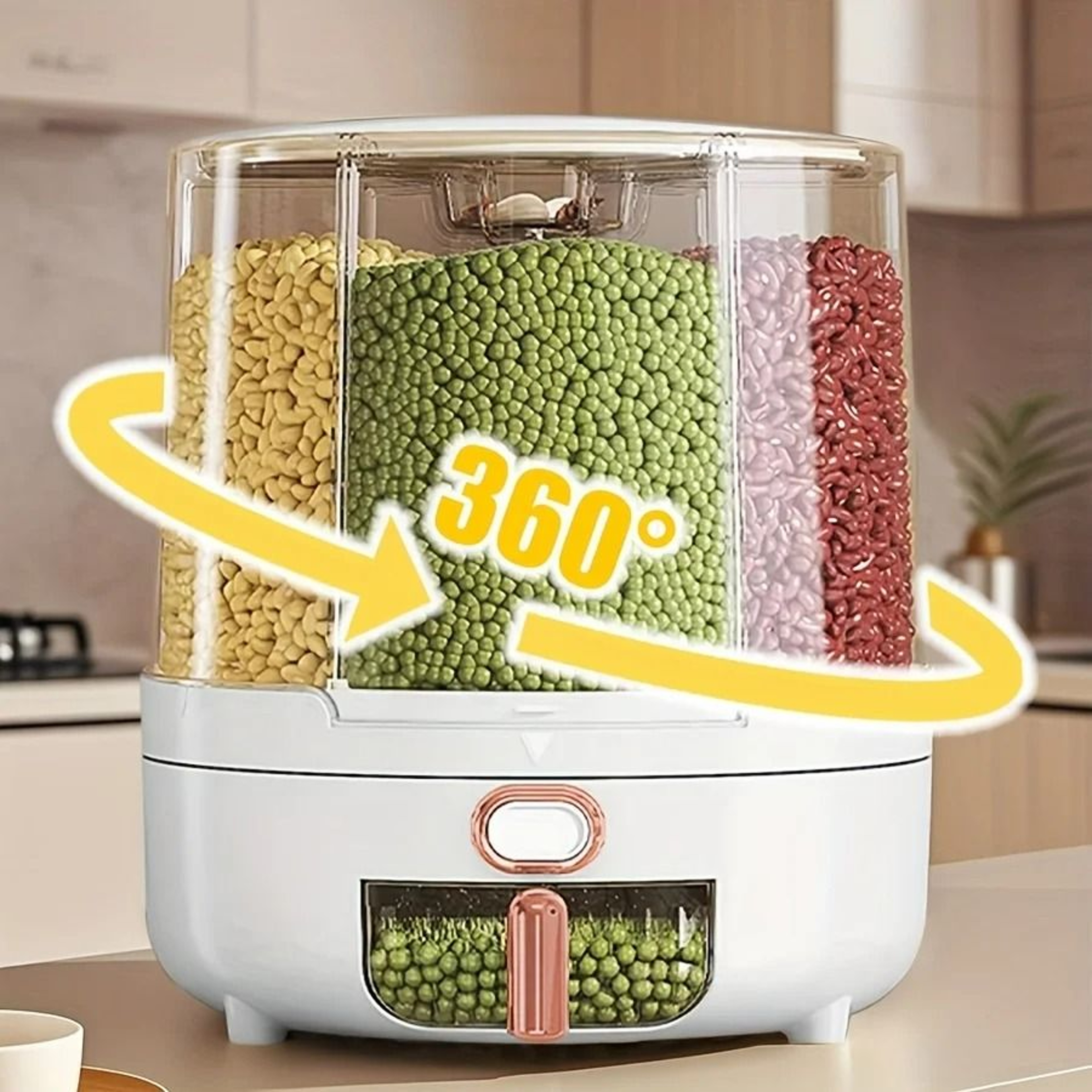 6Compartment 360 Rotating Airtight Food Storage Container 4